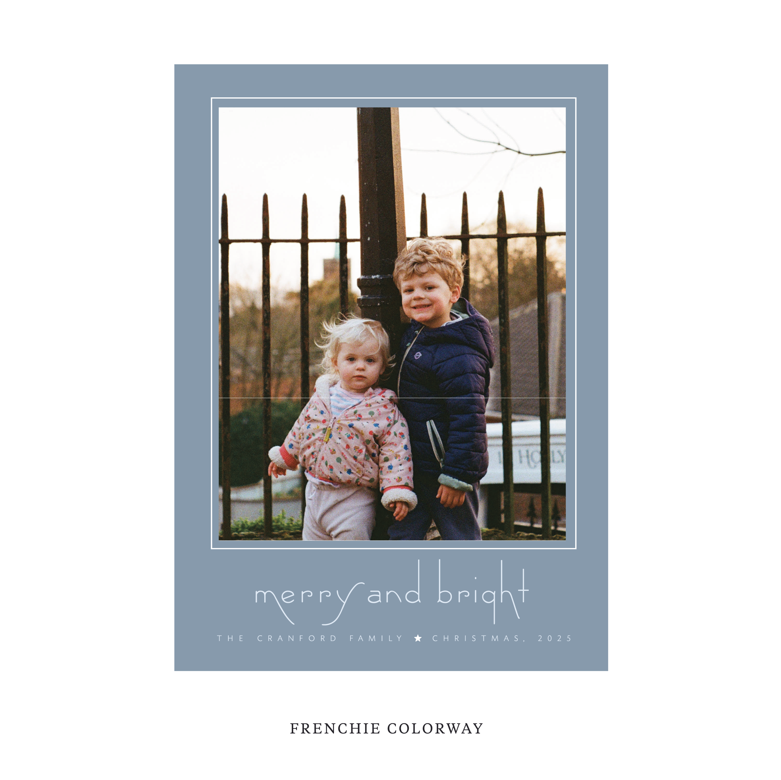 Cranford Classic Flat Print Holiday Card, Large