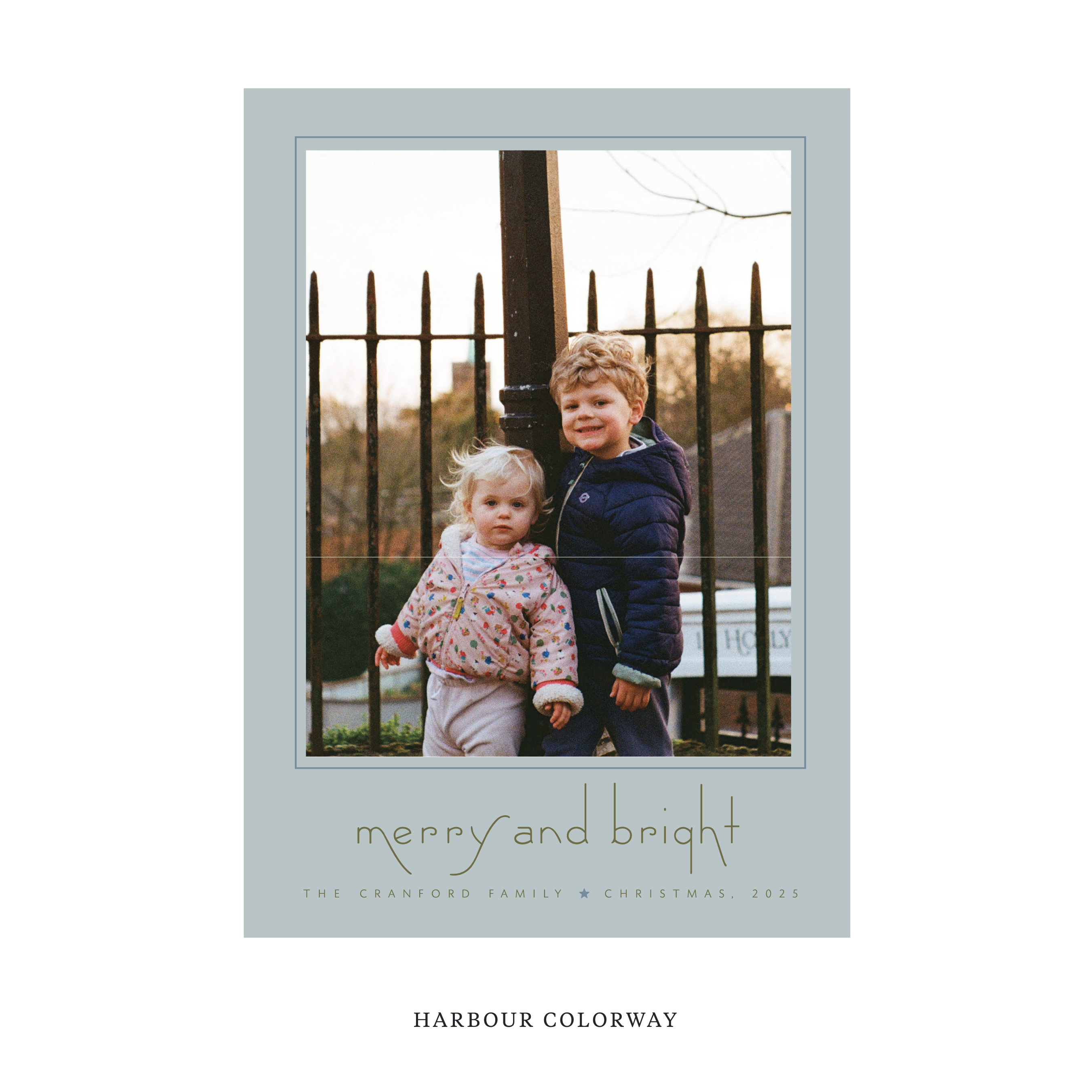 Cranford Classic Flat Print Holiday Card, Large