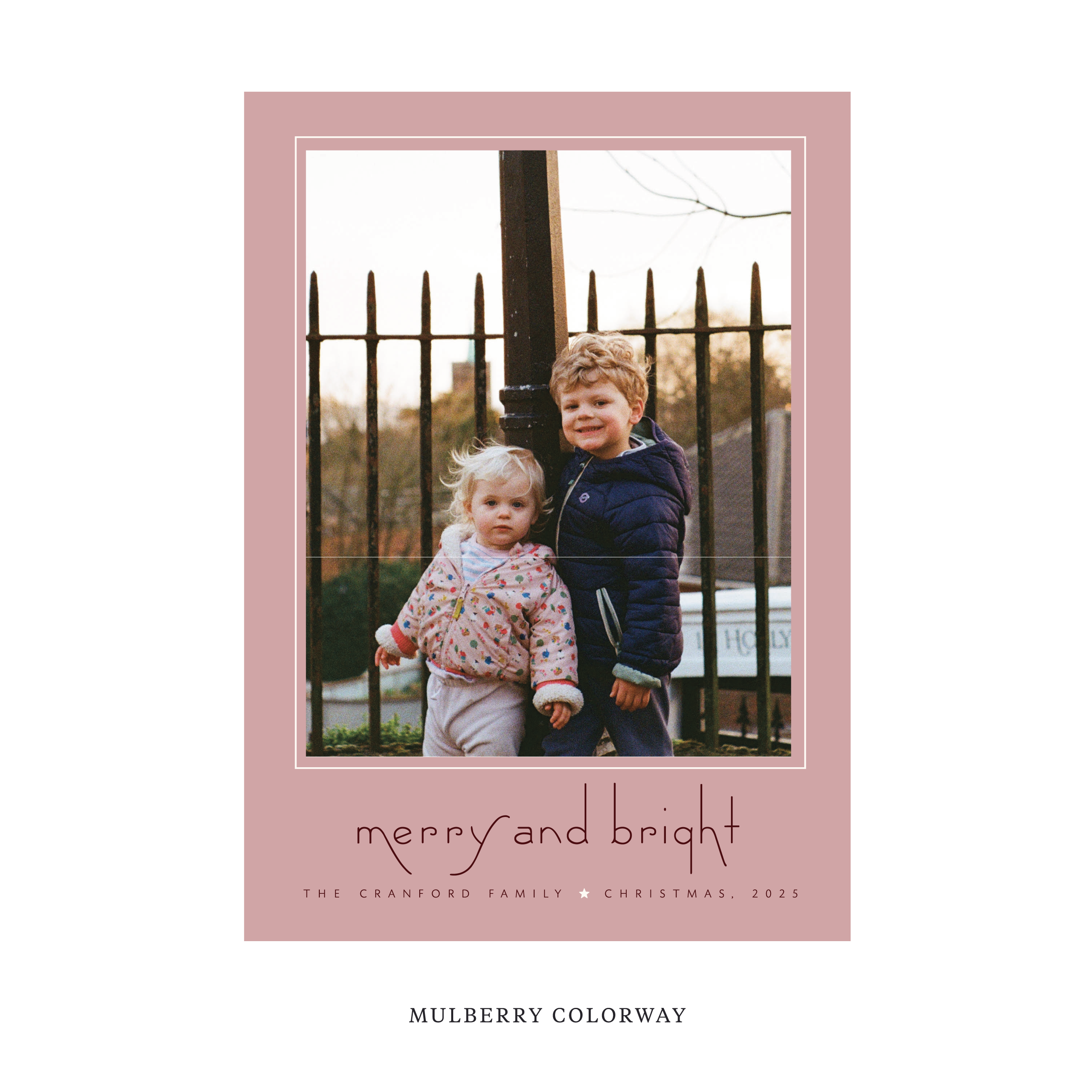Cranford Classic Flat Print Holiday Card, Large