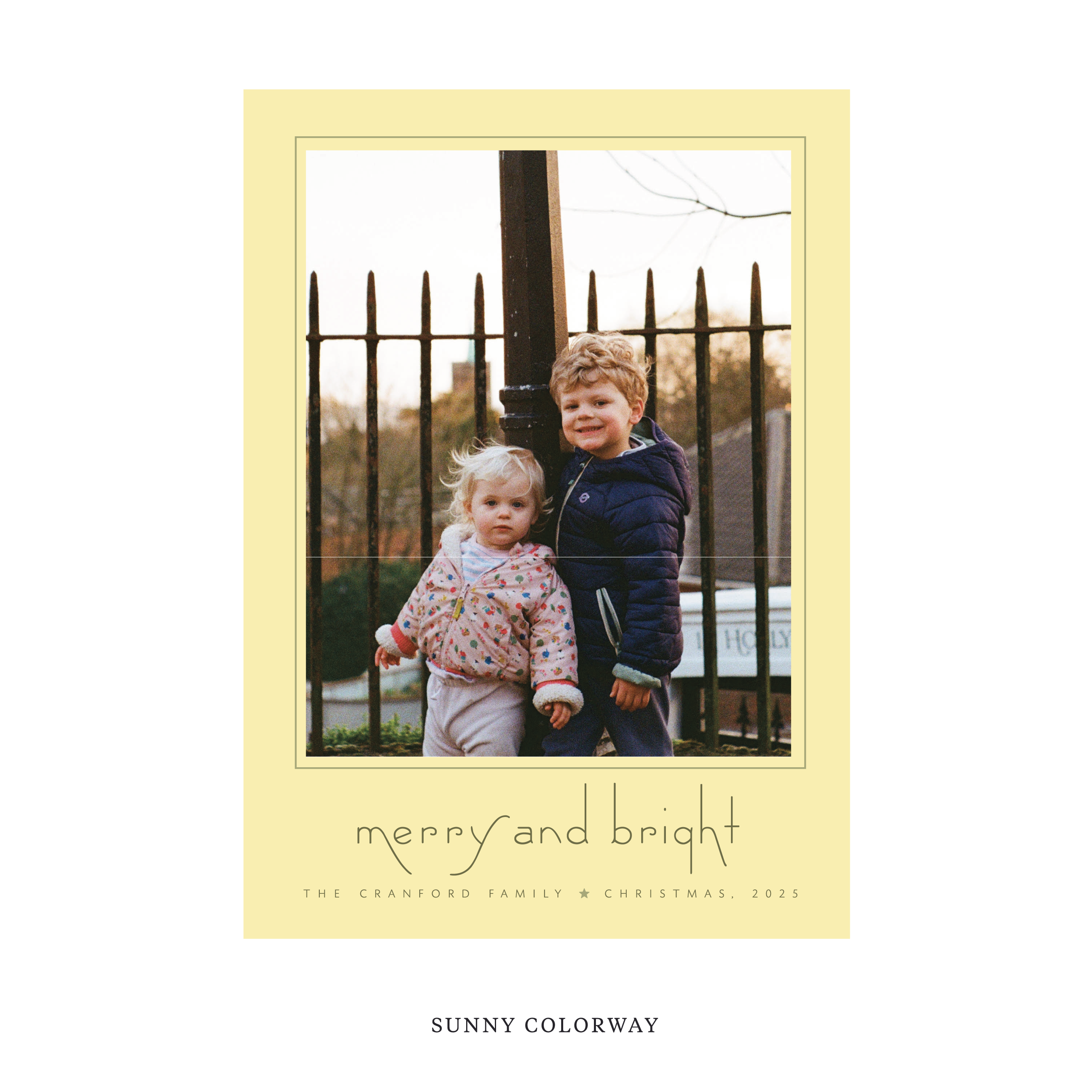 Cranford Classic Flat Print Holiday Card, Large