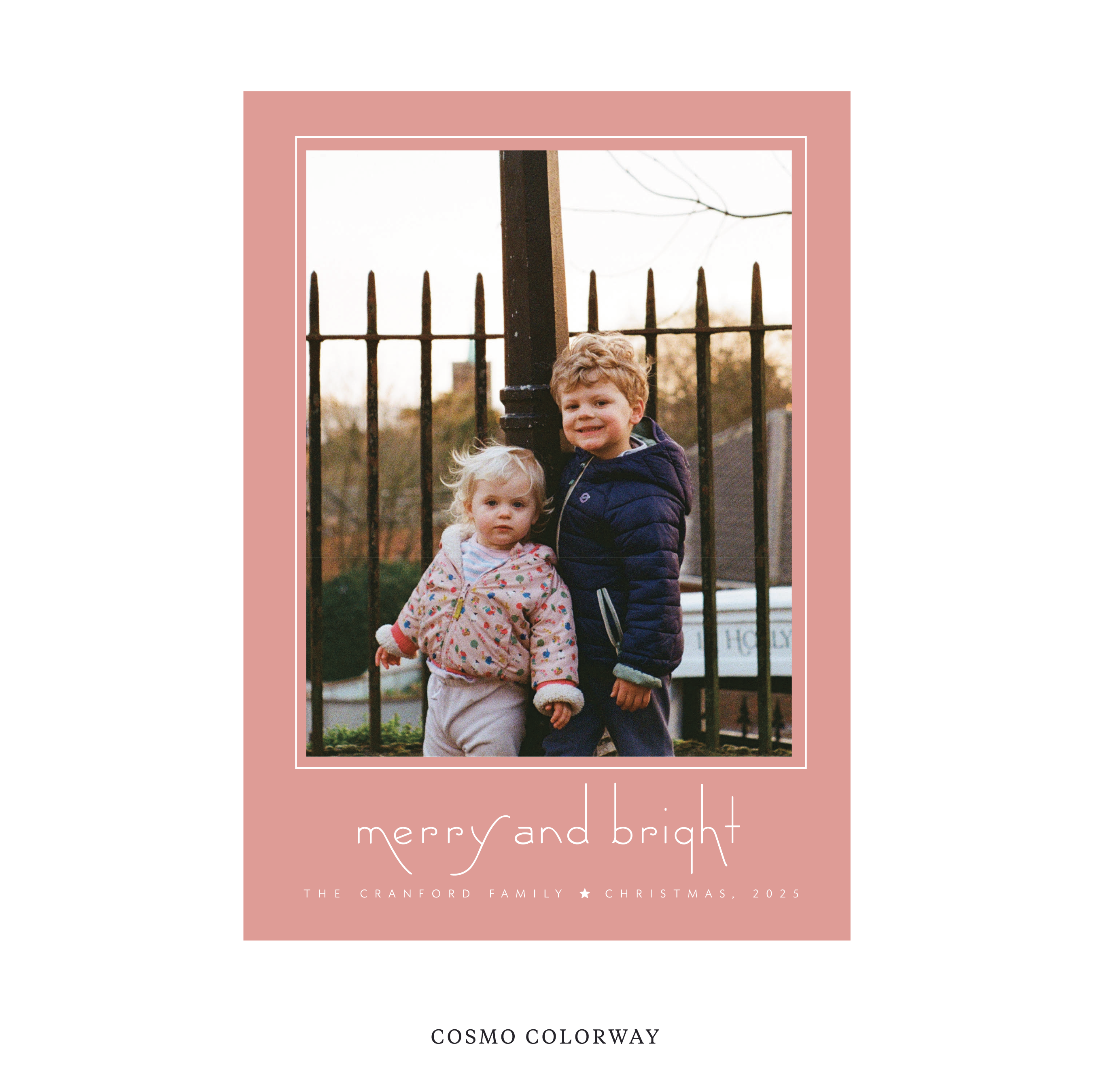Cranford Classic Flat Print Holiday Card, Large