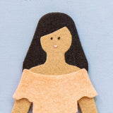 Caramel Felt Doll Toy Deluxe Set
