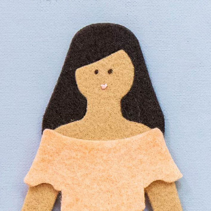 Caramel Felt Doll Toy Deluxe Set