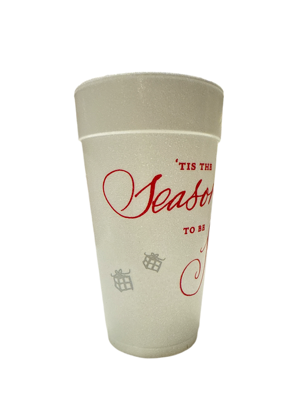 Tis the season to be jolly 20oz Foam Cups