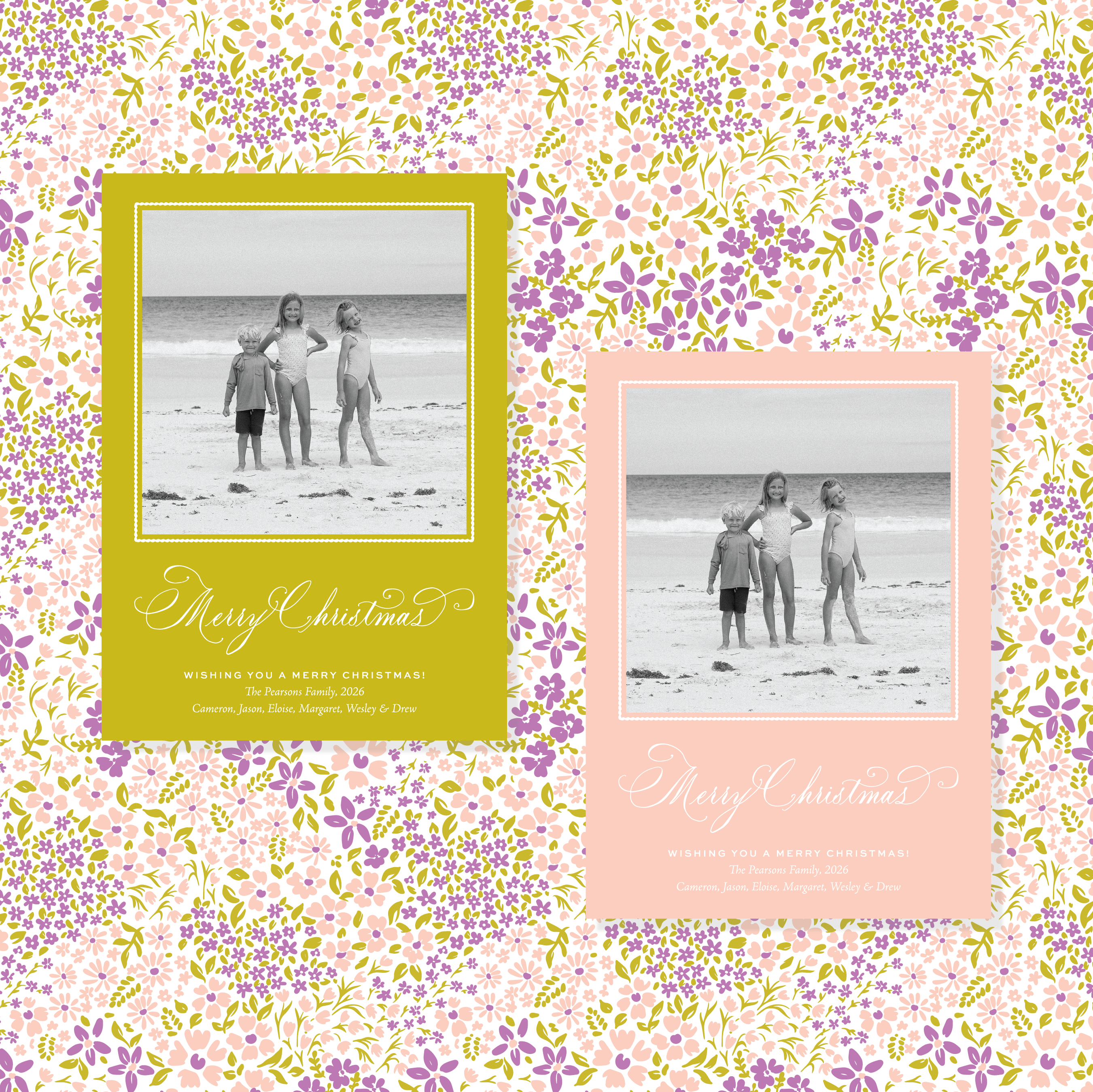 Daisydell Garden Classic Printed Holiday Card