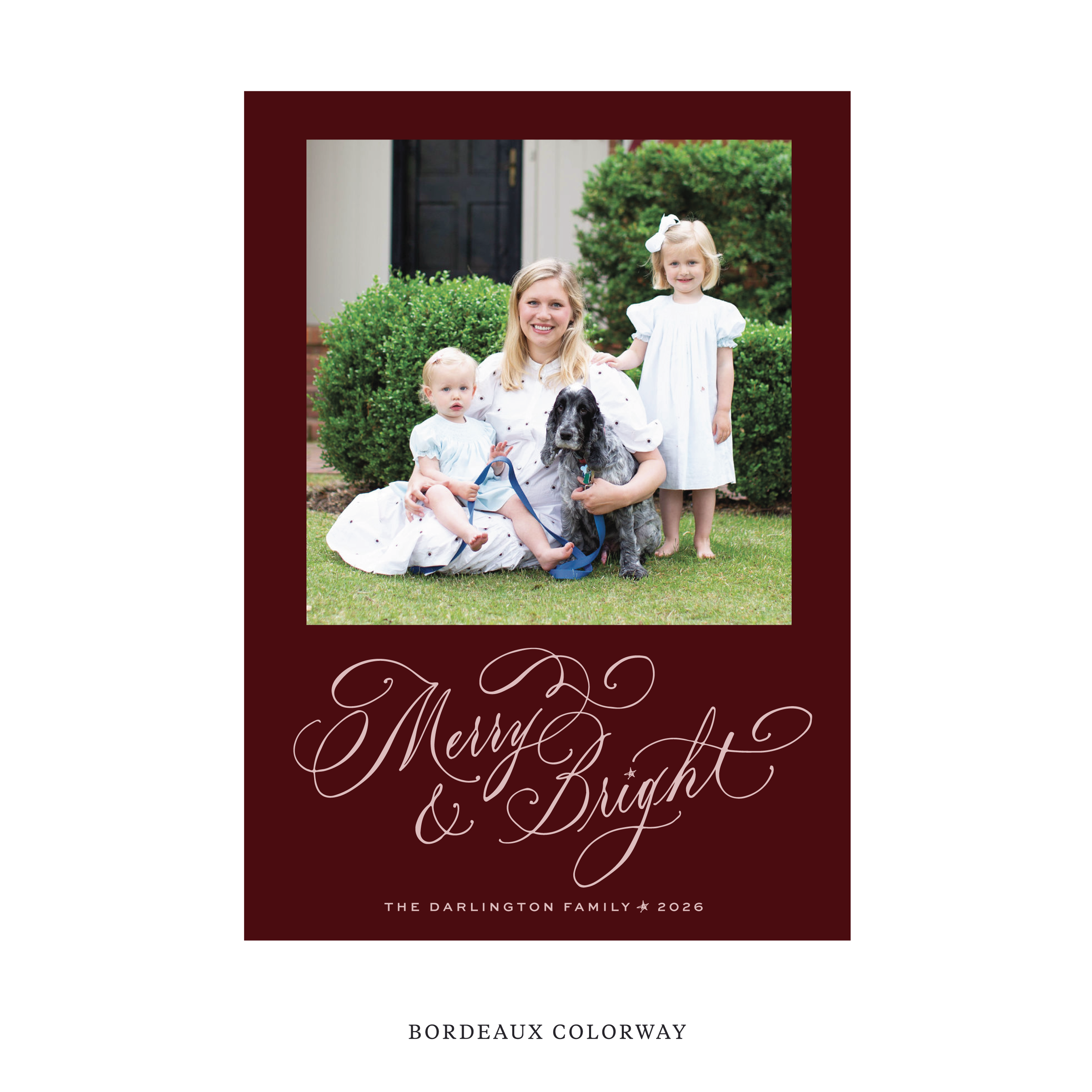 Ellington Classic Flat Print Holiday Card, Large