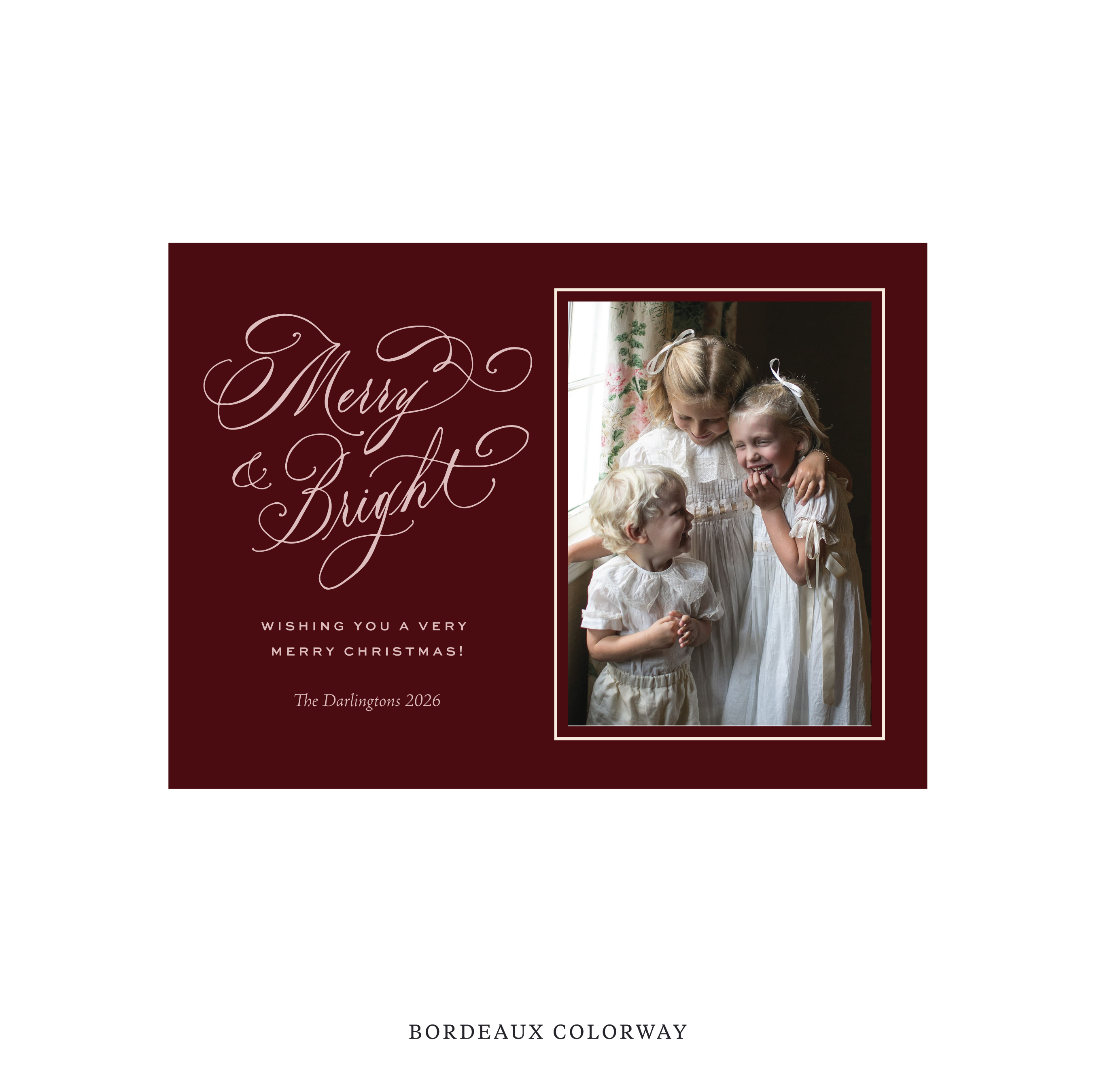 Ellington Classic Flat Print Holiday Card, Medium