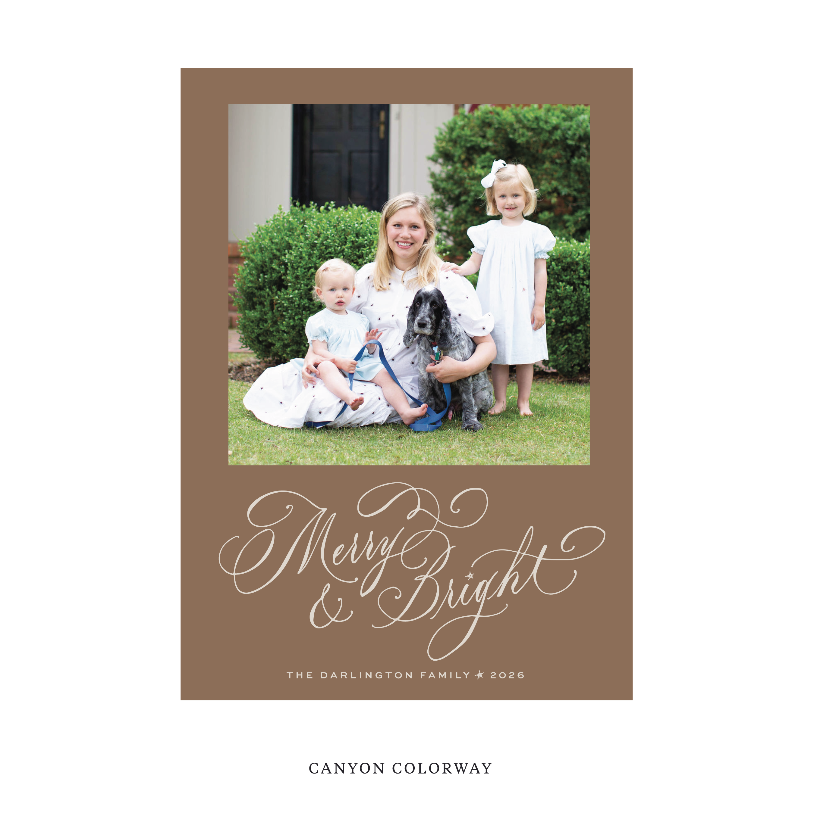 Ellington Classic Flat Print Holiday Card, Large