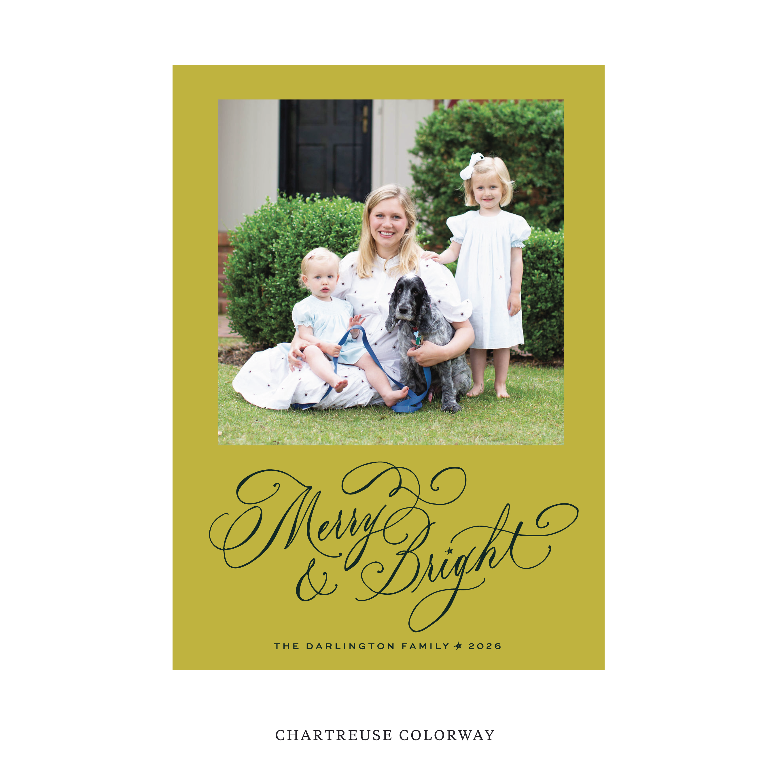 Ellington Classic Flat Print Holiday Card, Large