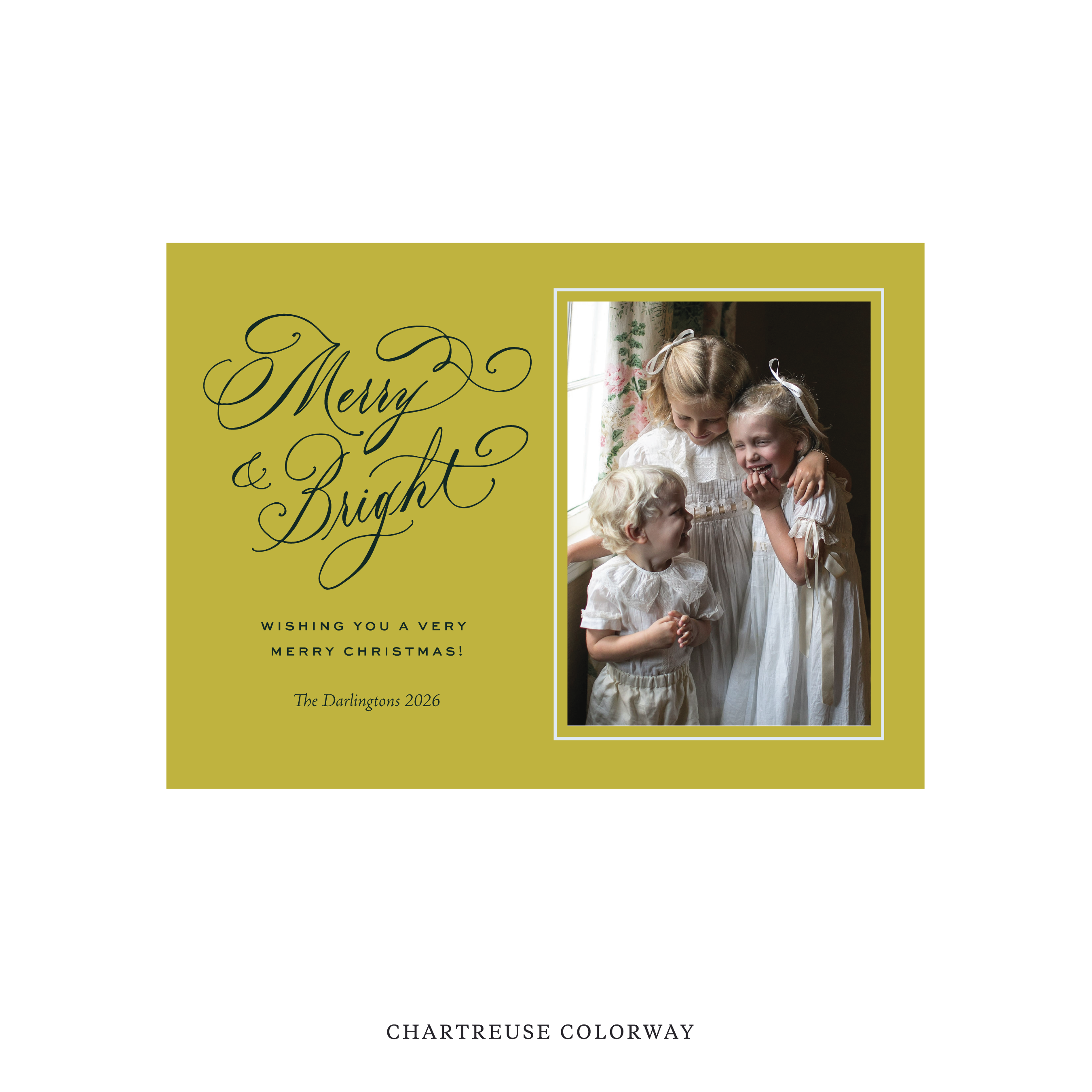 Ellington Classic Flat Print Holiday Card, Medium