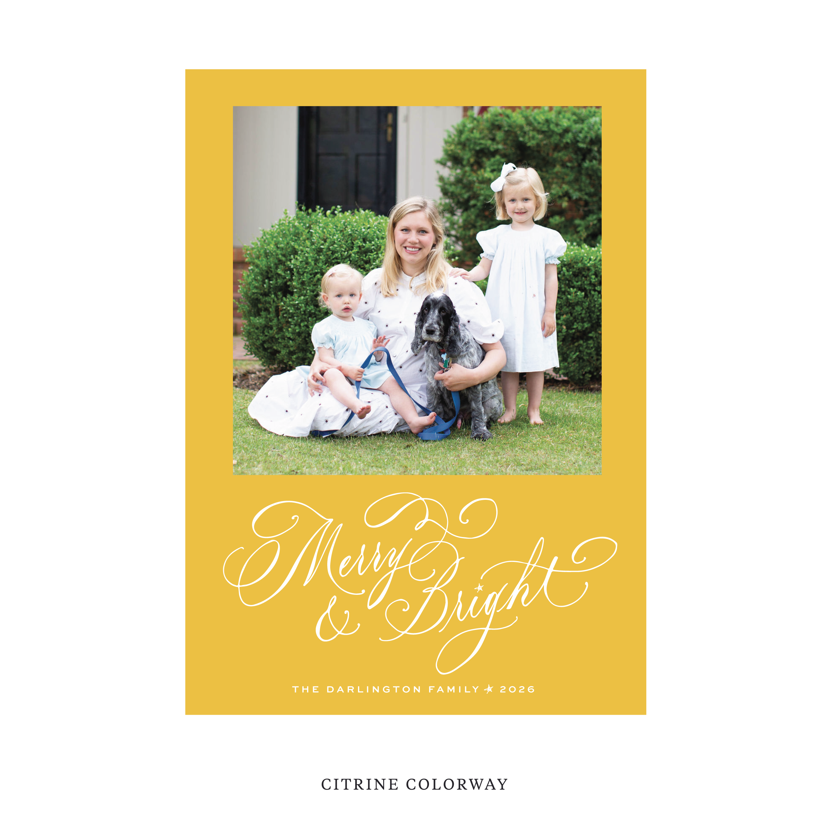 Ellington Classic Flat Print Holiday Card, Large