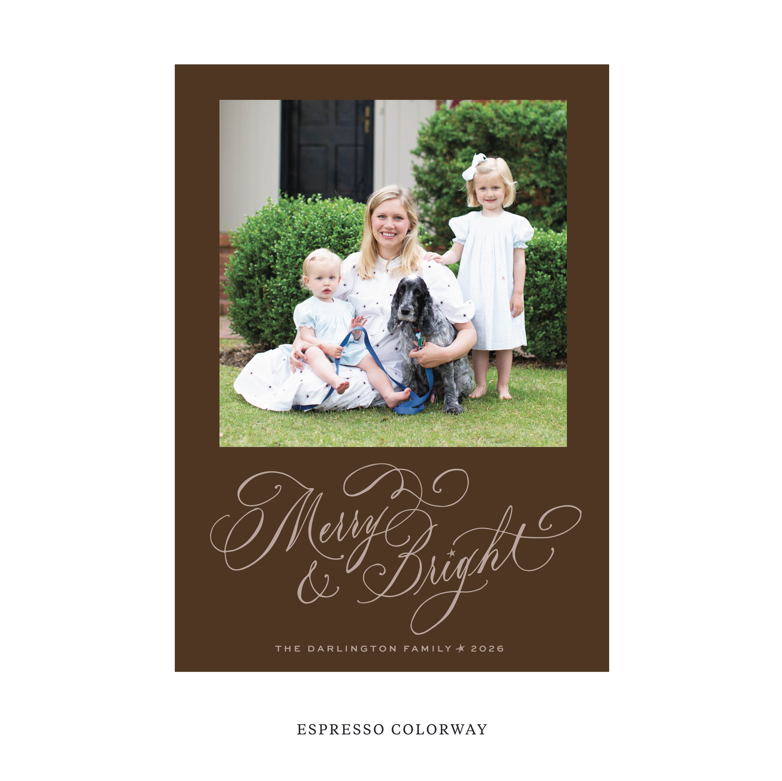 Ellington Classic Flat Print Holiday Card, Large