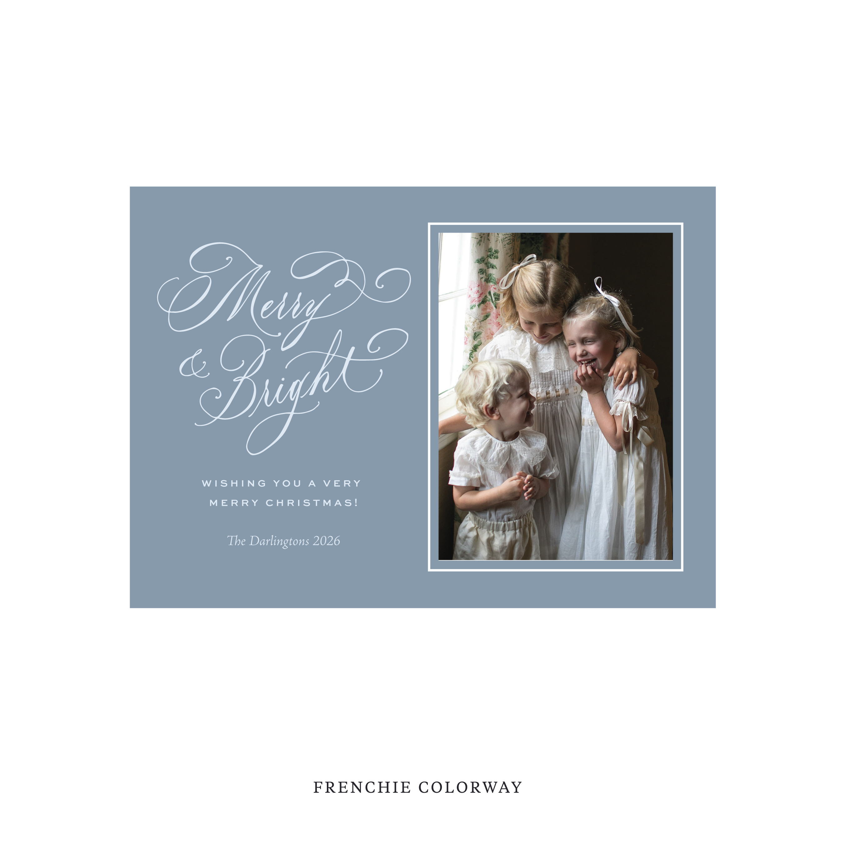 Ellington Classic Flat Print Holiday Card, Medium