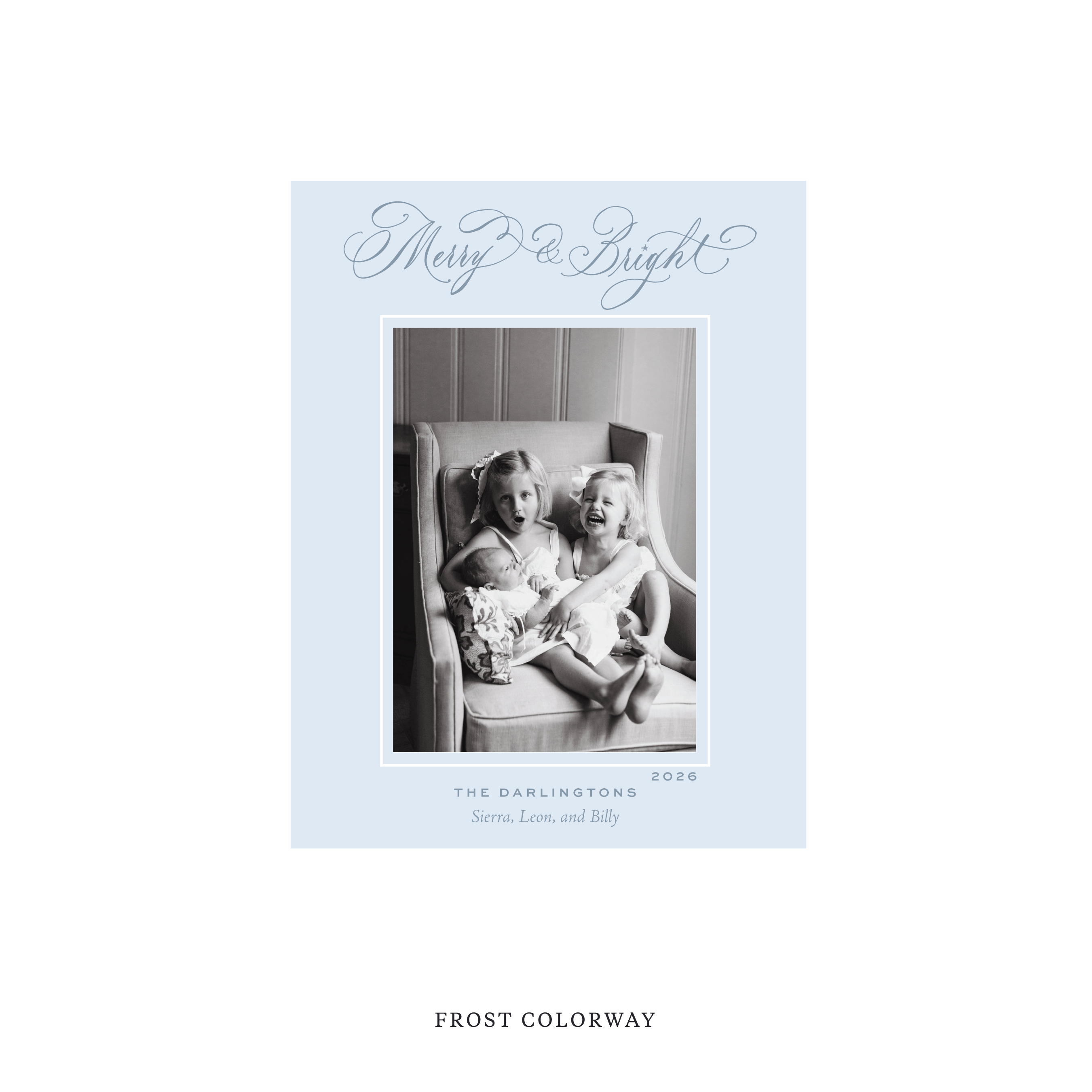 Ellington Classic Flat Print Holiday Card, Small II