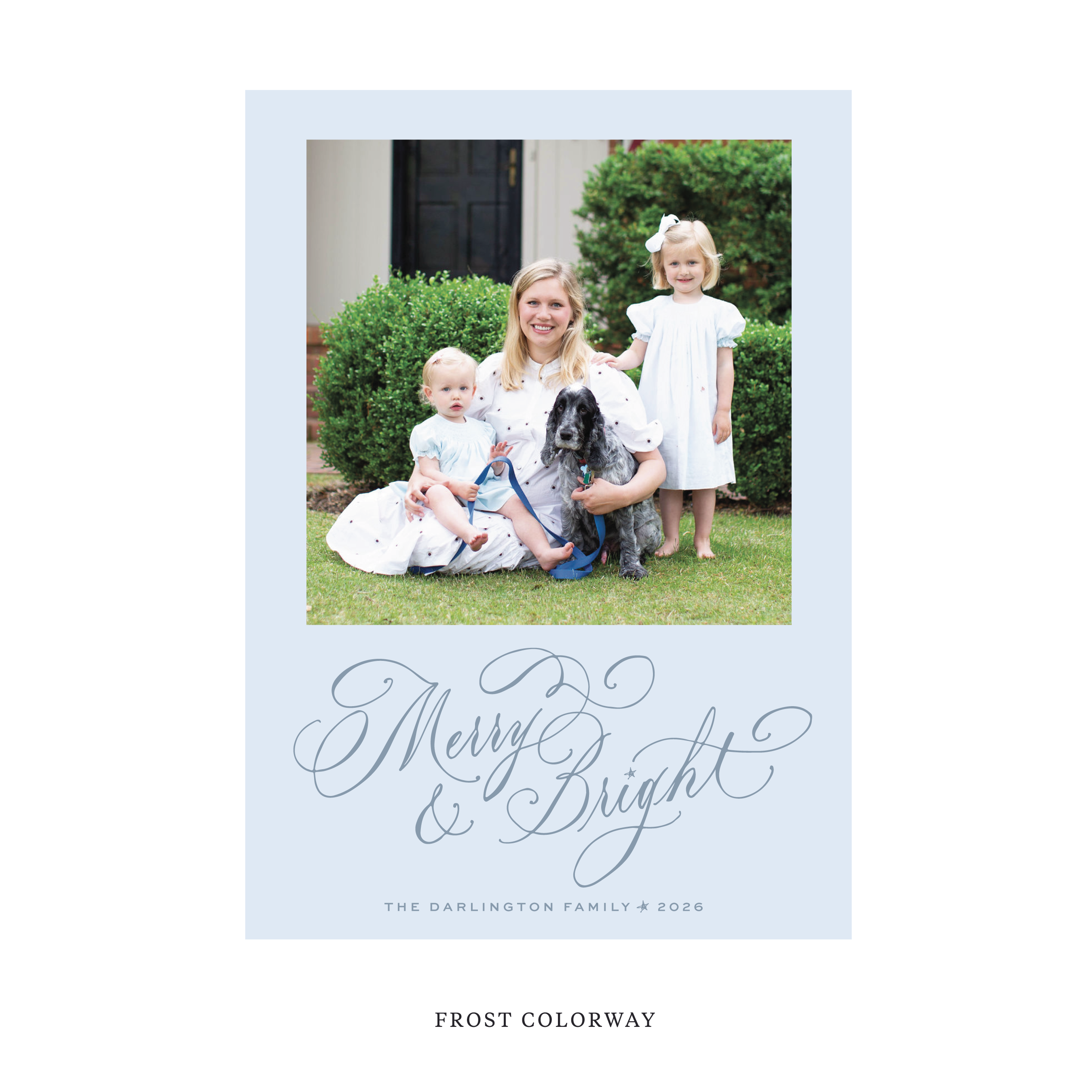 Ellington Classic Flat Print Holiday Card, Large