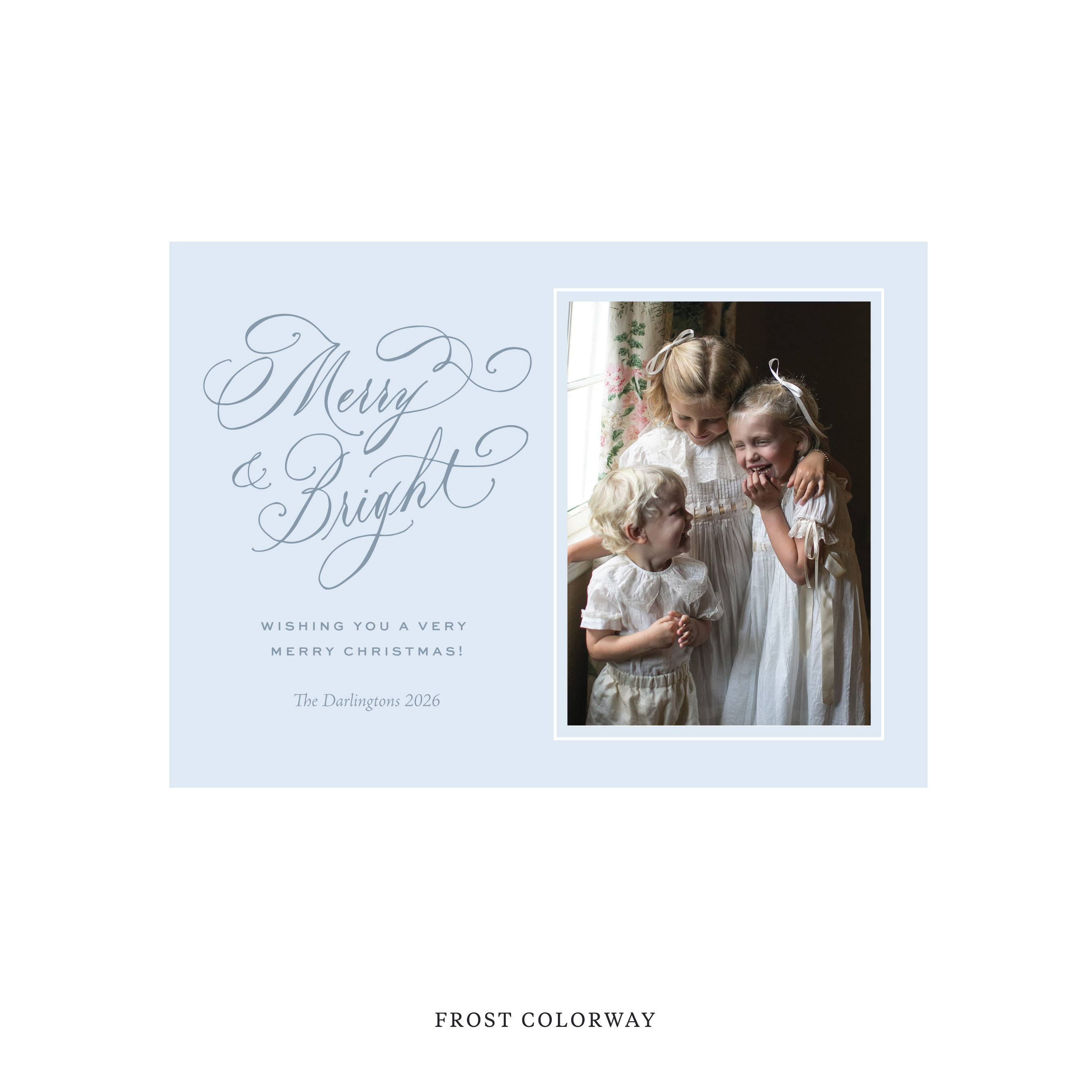 Ellington Classic Flat Print Holiday Card, Medium