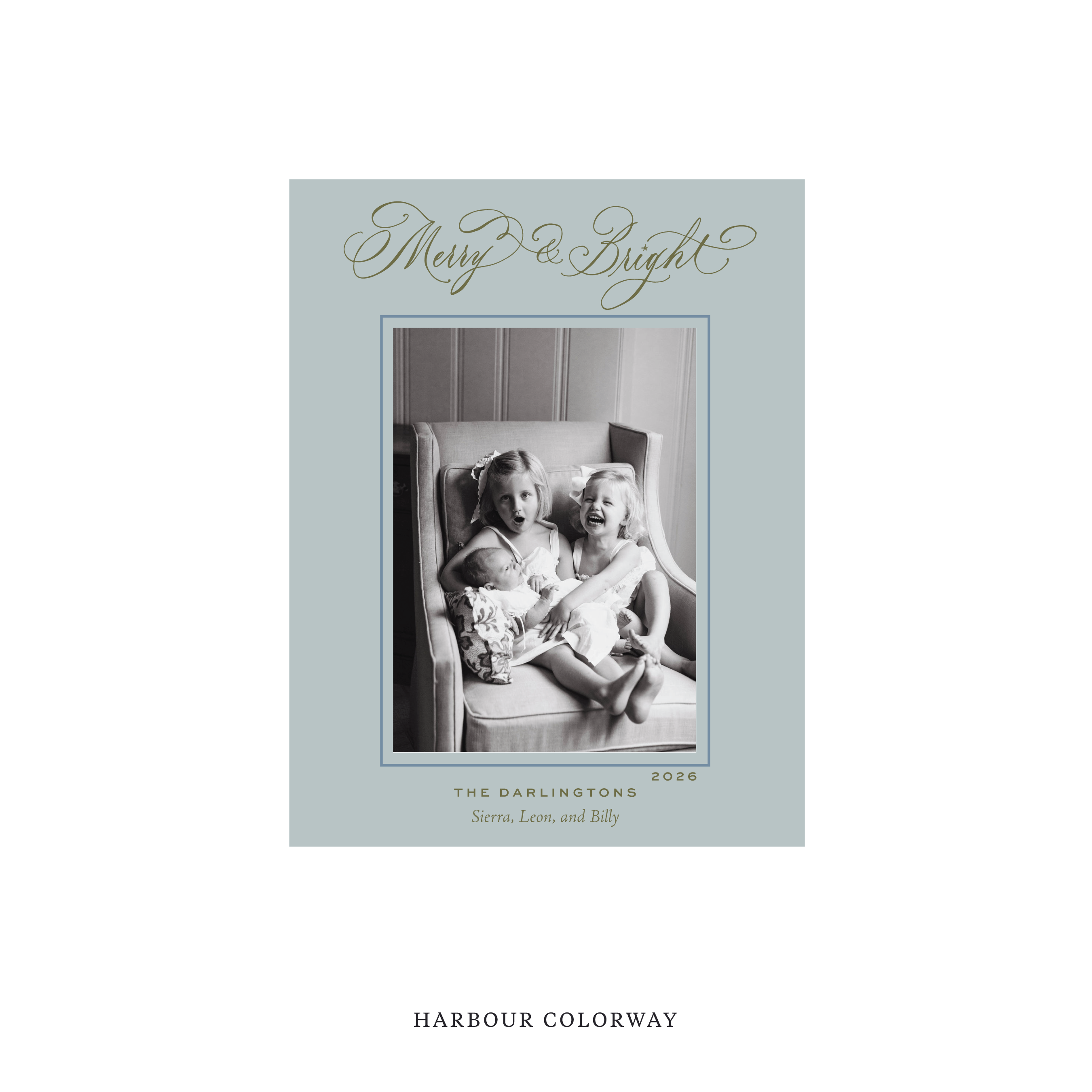 Ellington Classic Flat Print Holiday Card, Small II