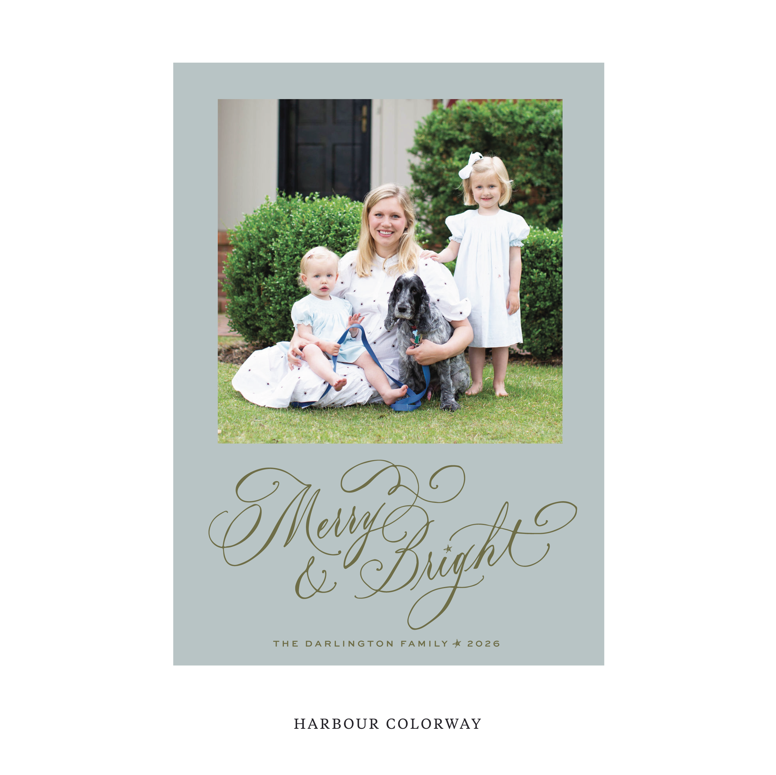 Ellington Classic Flat Print Holiday Card, Large