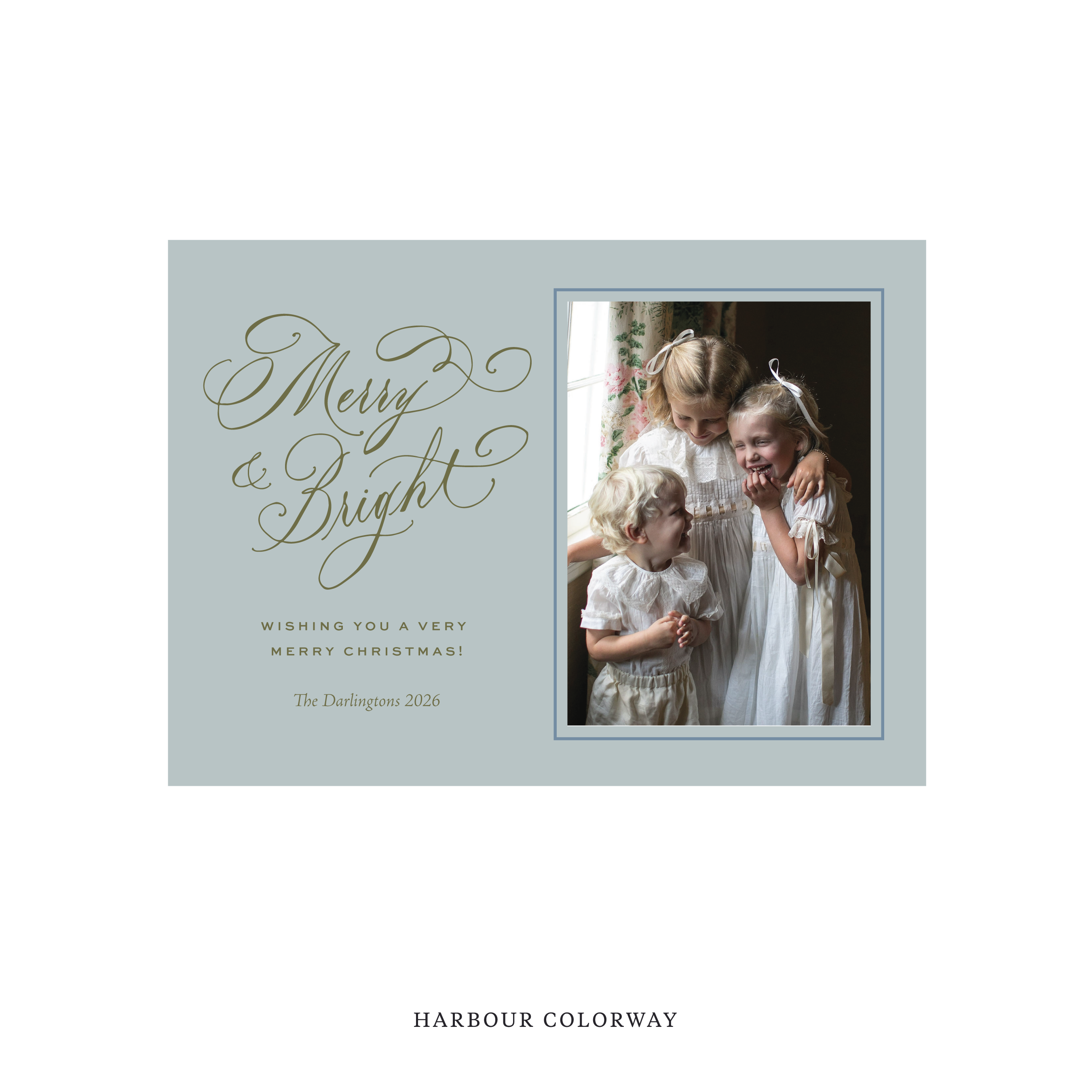 Ellington Classic Flat Print Holiday Card, Medium