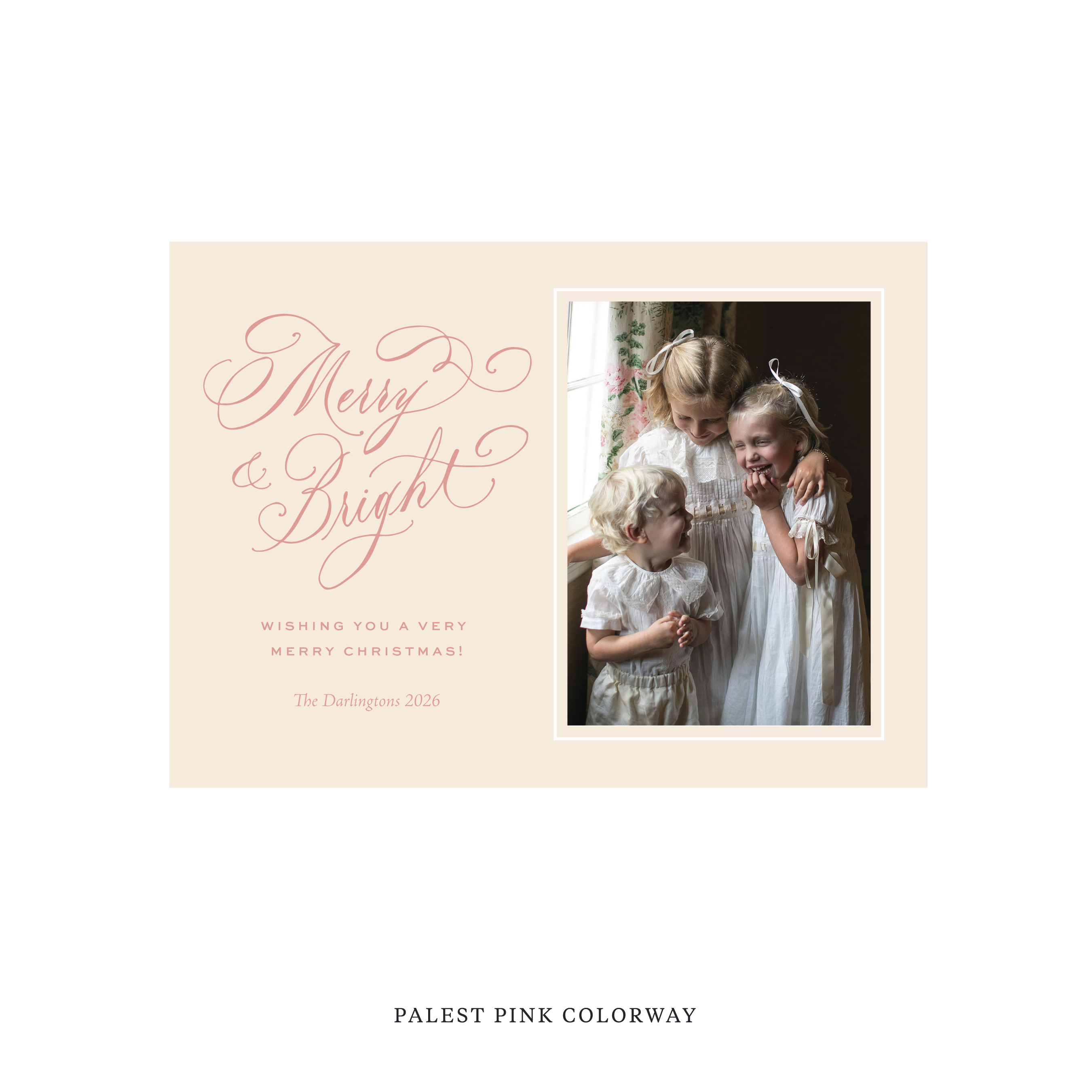 Ellington Classic Flat Print Holiday Card, Medium