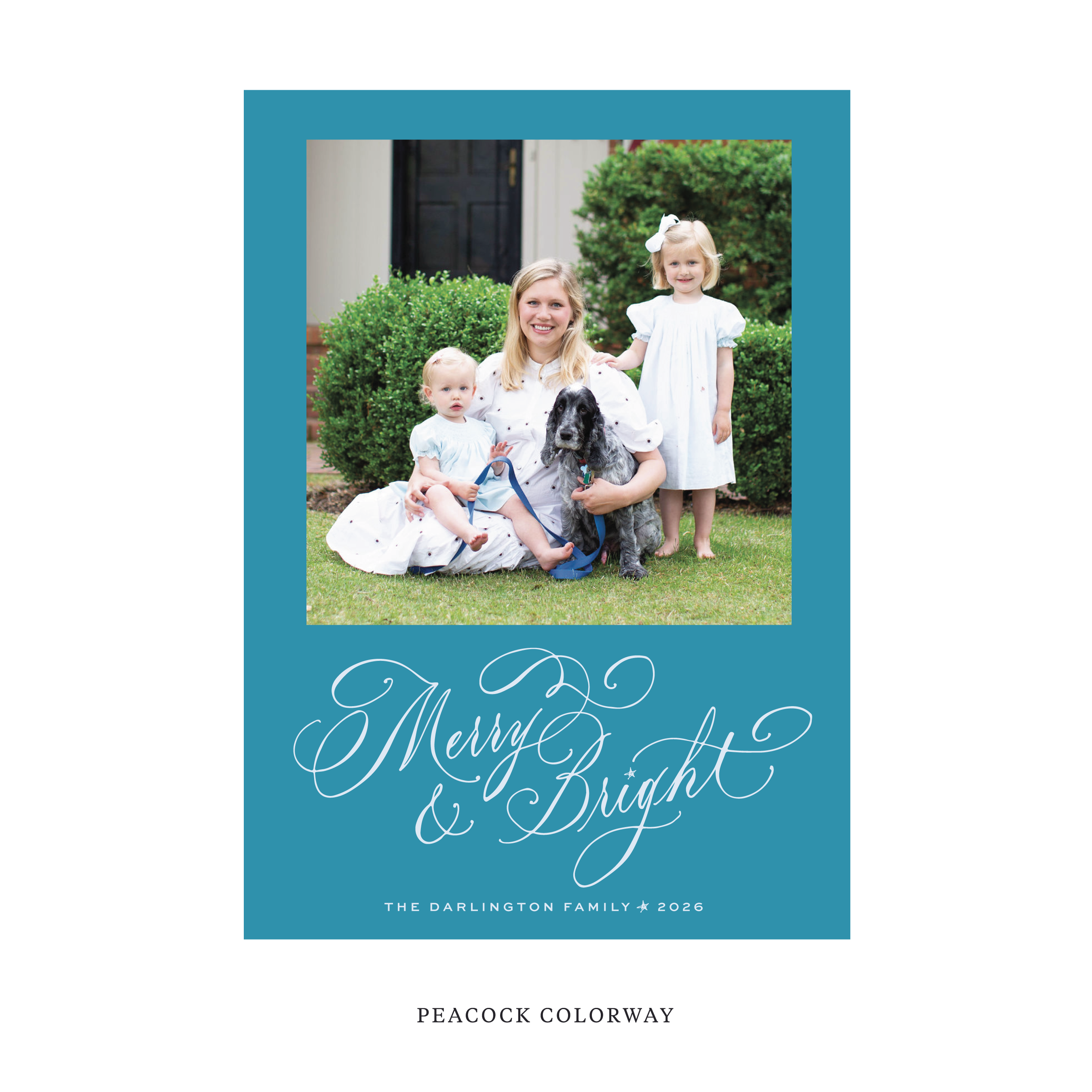 Ellington Classic Flat Print Holiday Card, Large