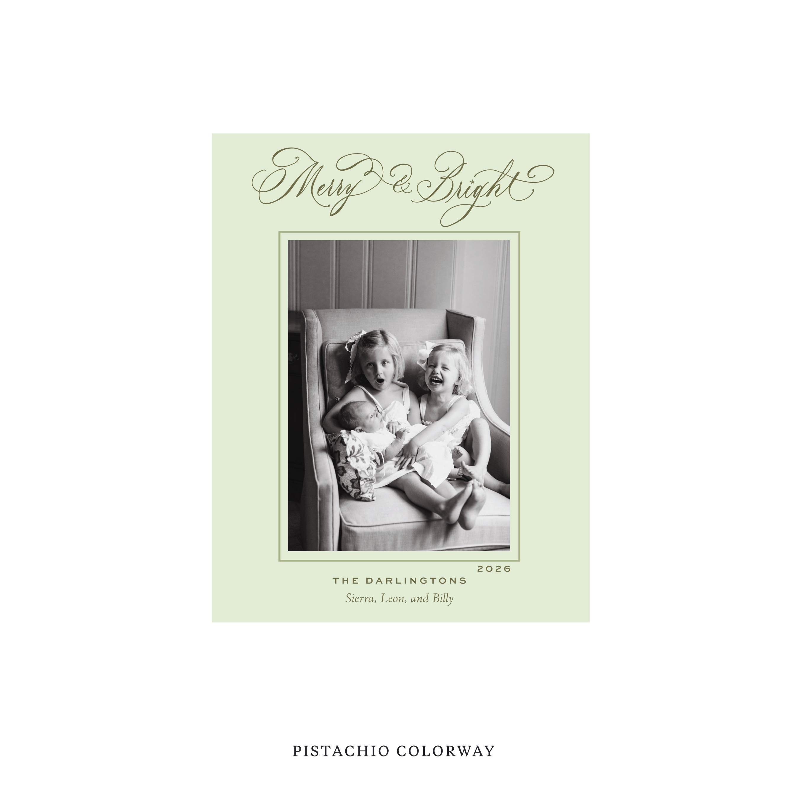 Ellington Classic Flat Print Holiday Card, Small II