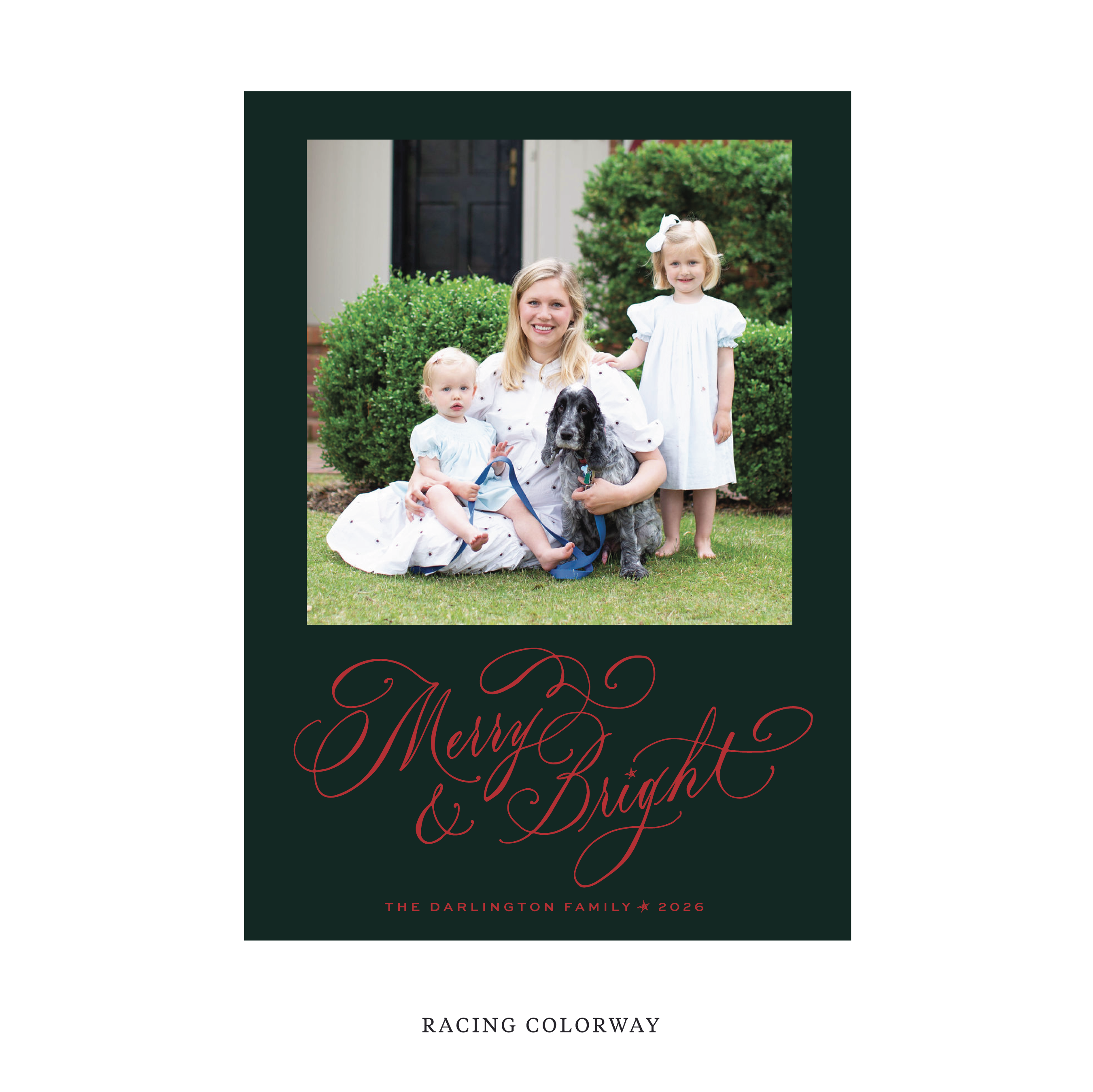 Ellington Classic Flat Print Holiday Card, Large