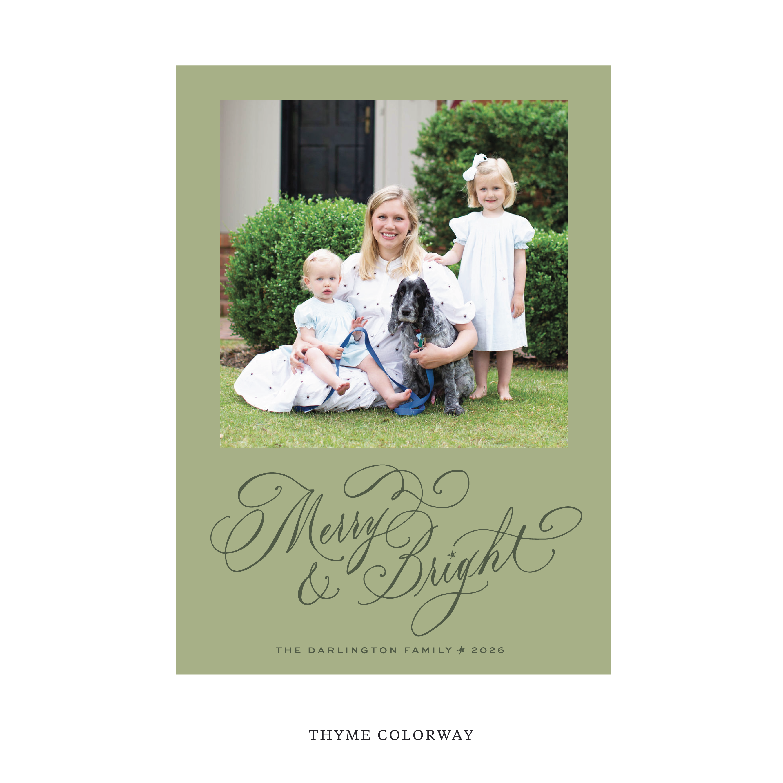 Ellington Classic Flat Print Holiday Card, Large