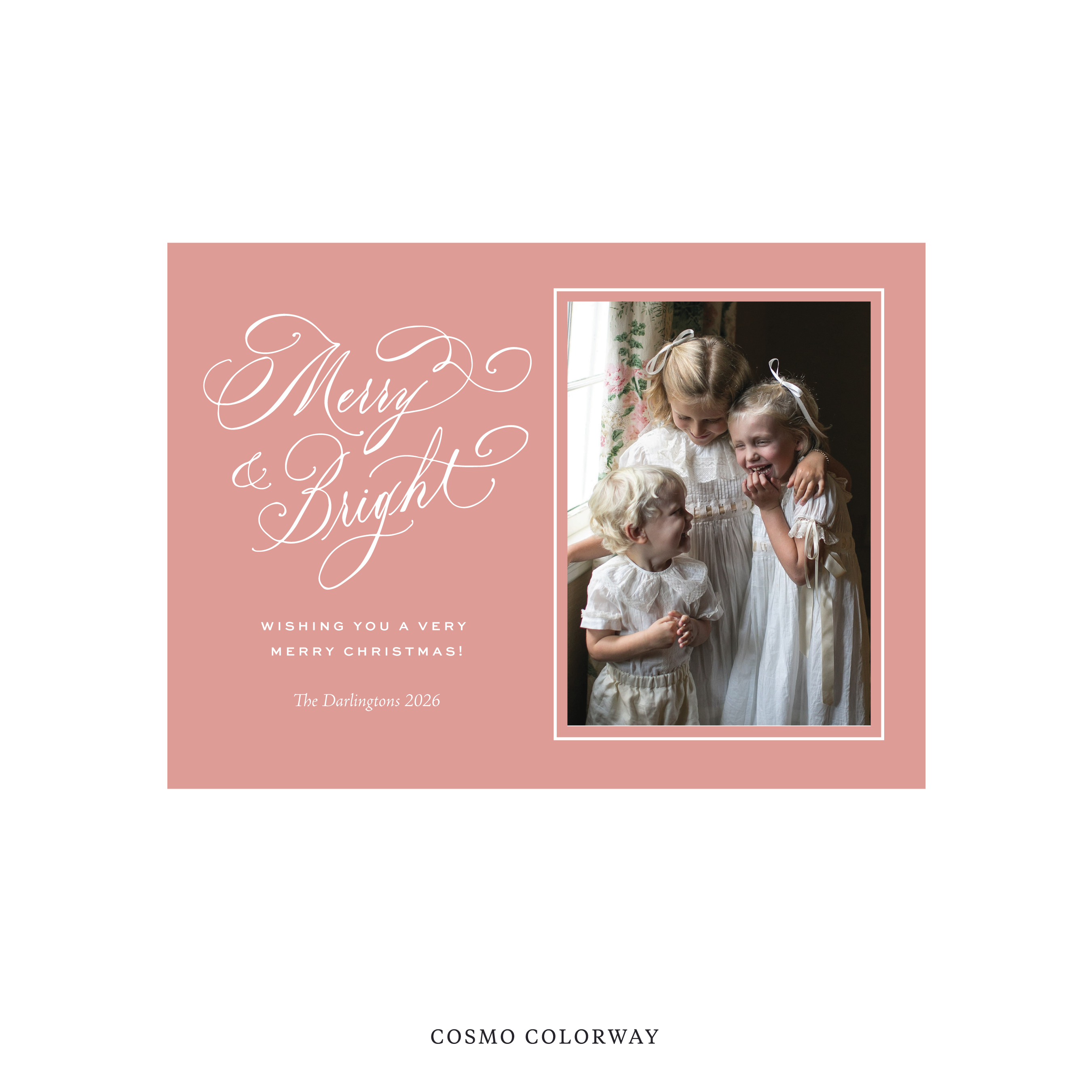 Ellington Classic Flat Print Holiday Card, Medium