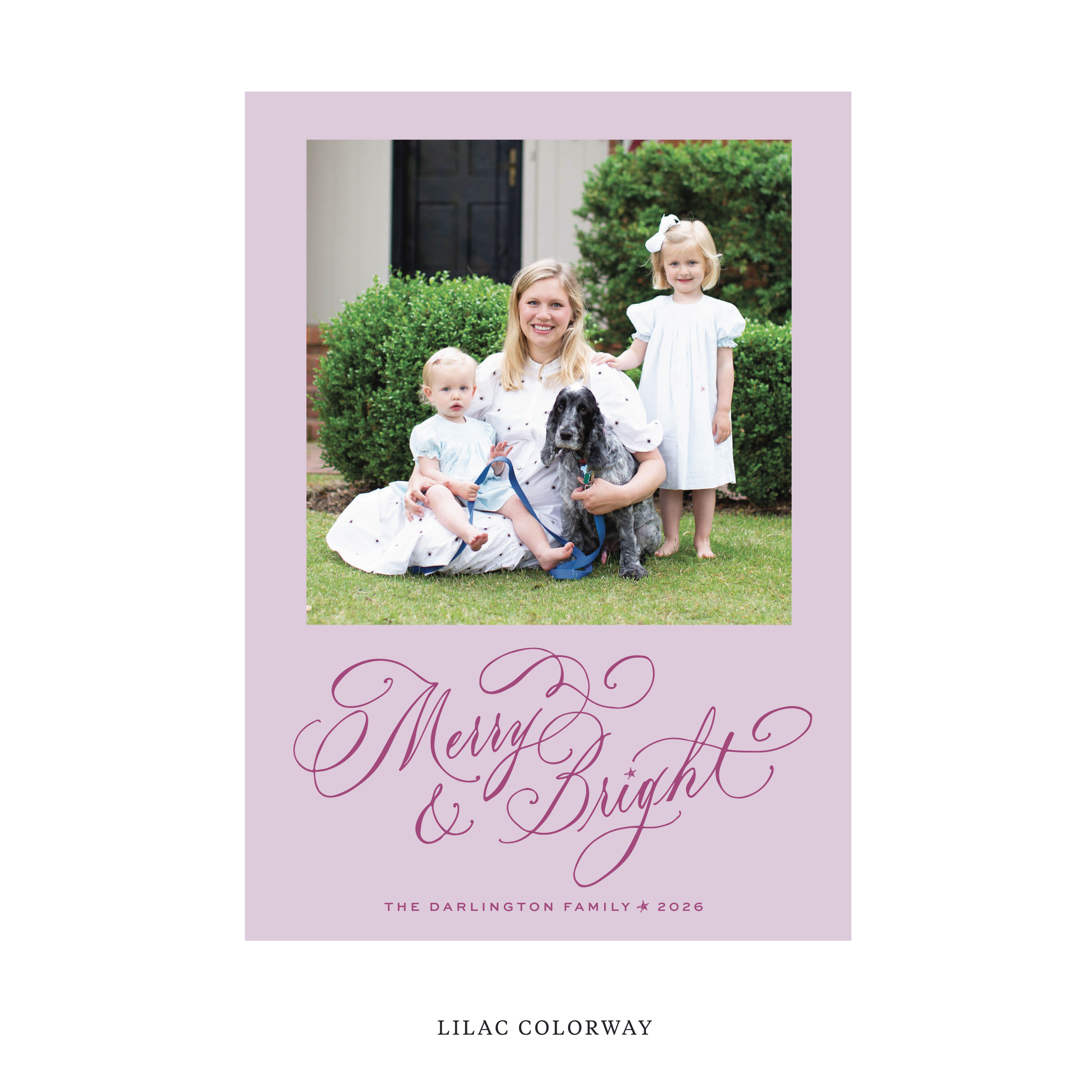 Ellington Classic Flat Print Holiday Card, Large