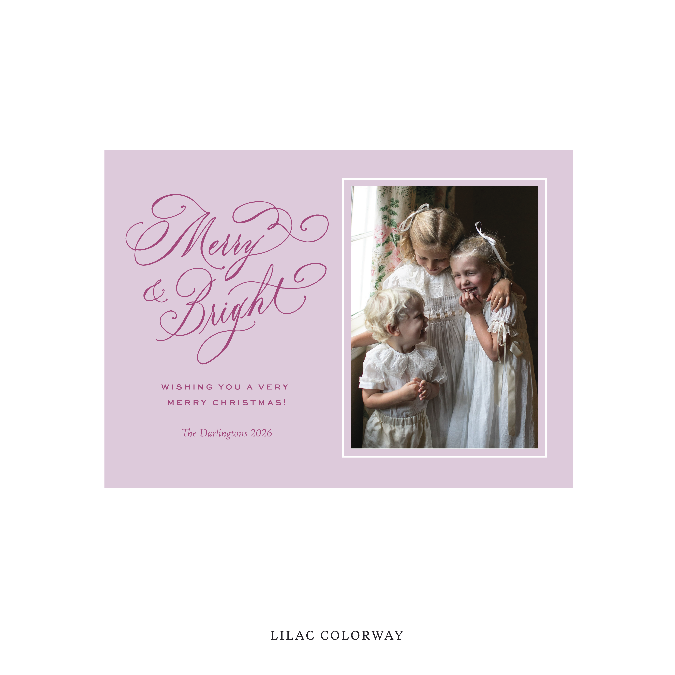 Ellington Classic Flat Print Holiday Card, Medium