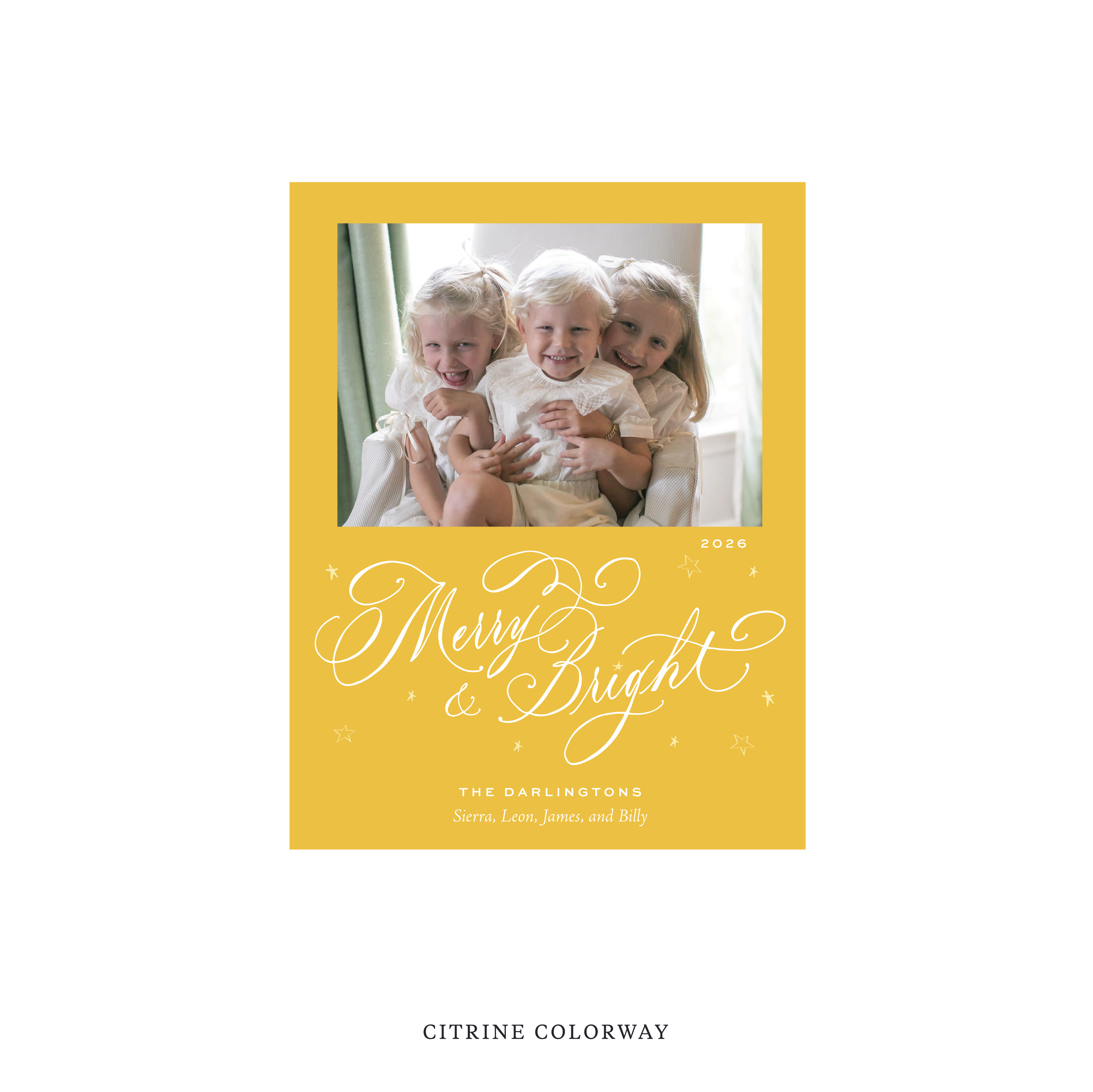 Ellington Classic Flat Print Holiday Card, Small