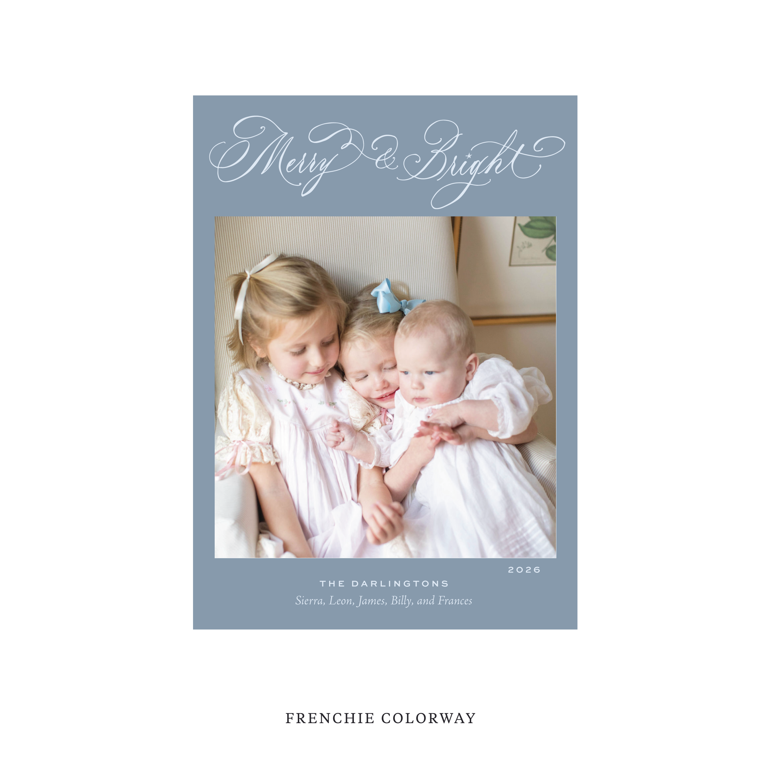 Ellington Classic Flat Print Holiday Card, Medium II