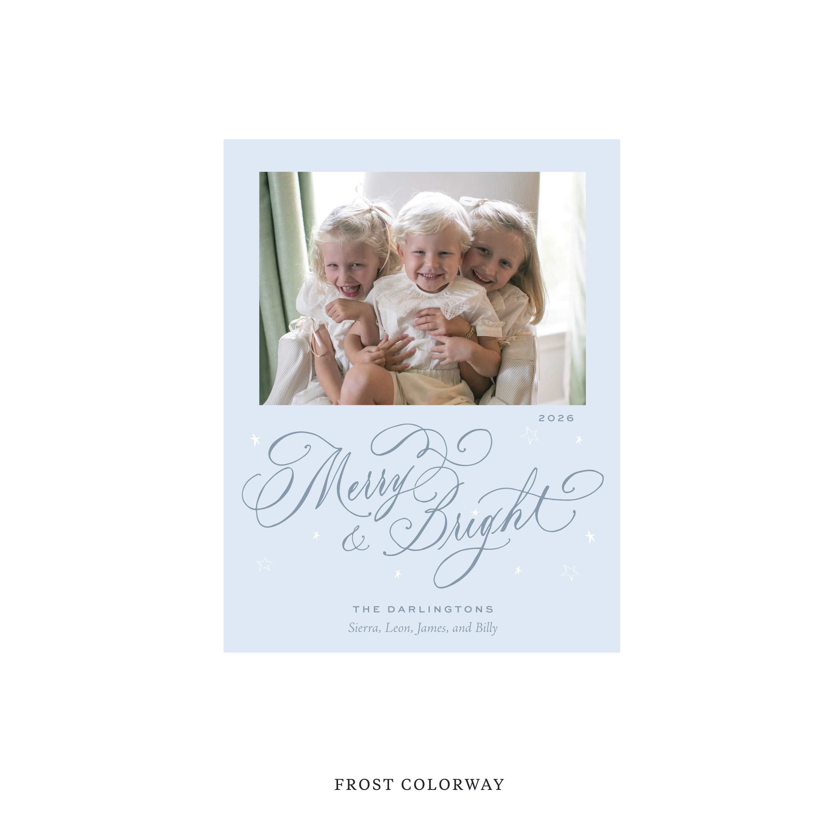 Ellington Classic Flat Print Holiday Card, Small