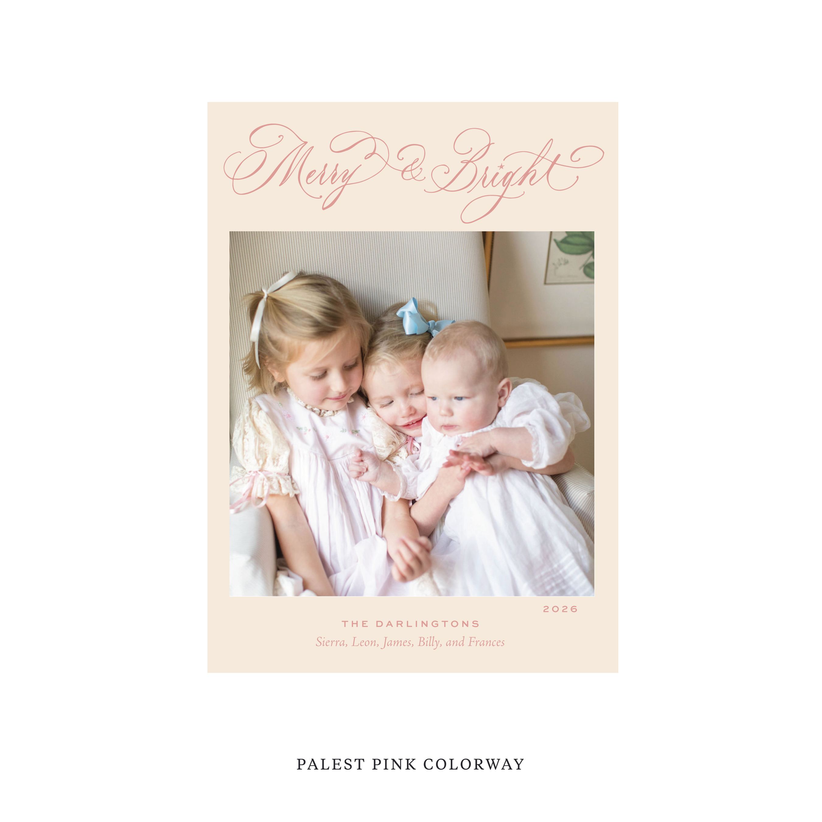 Ellington Classic Flat Print Holiday Card, Medium II