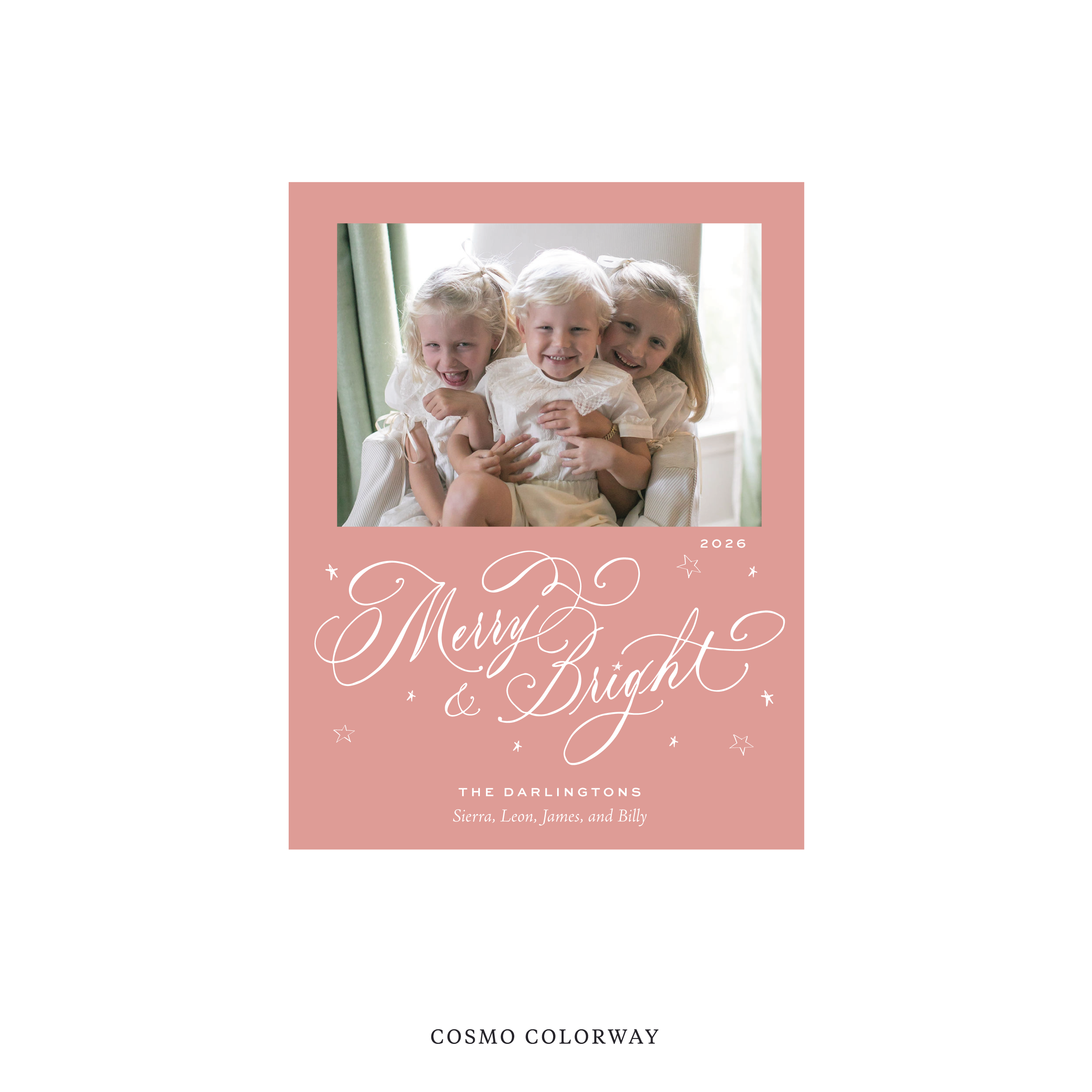 Ellington Classic Flat Print Holiday Card, Small