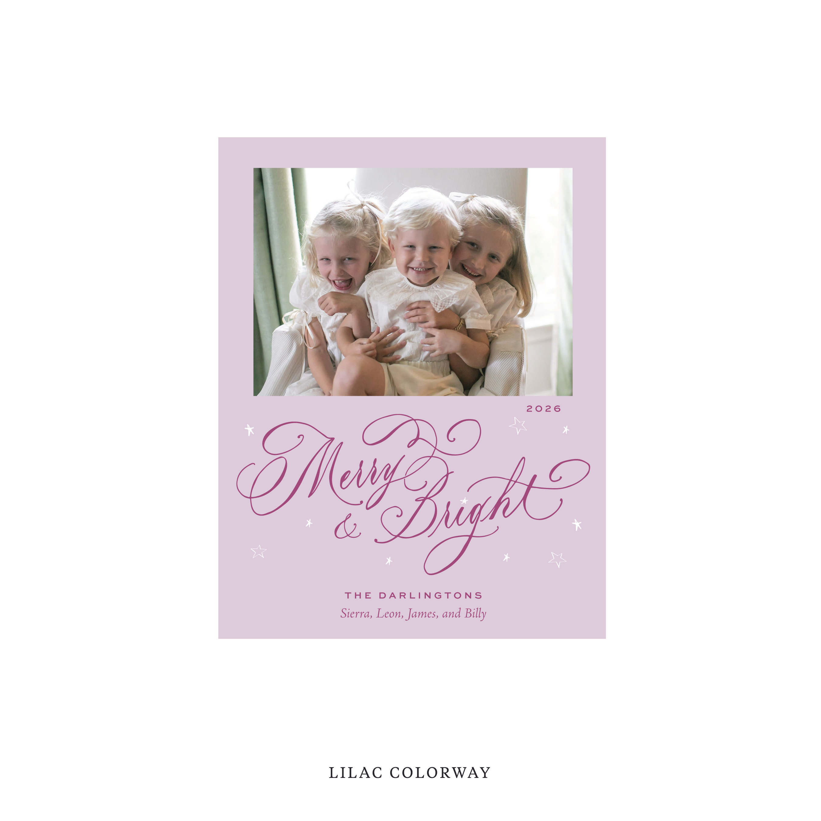 Ellington Classic Flat Print Holiday Card, Small