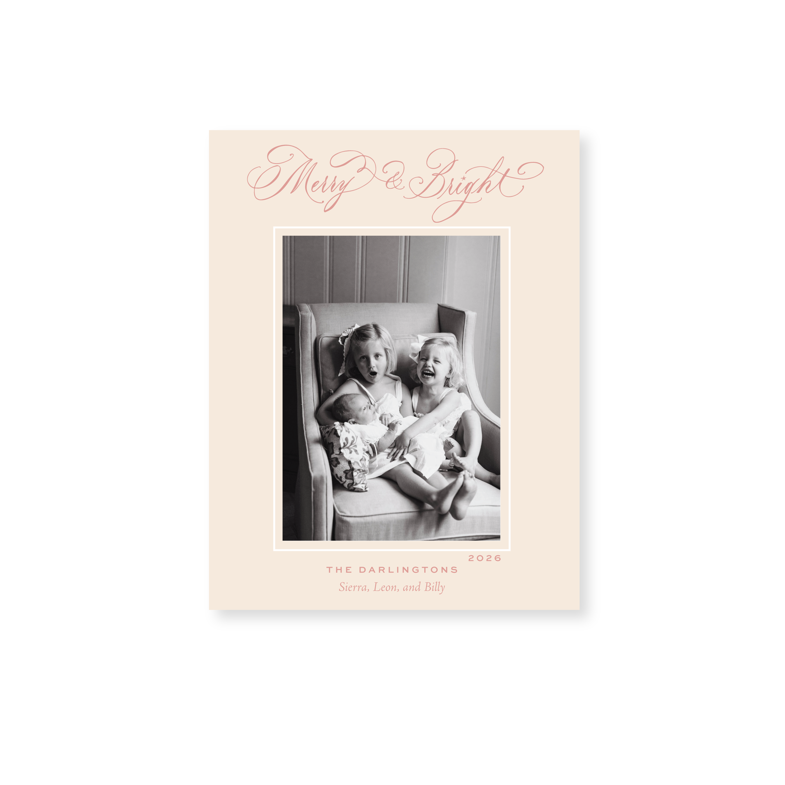 Ellington Classic Flat Print Holiday Card, Small II