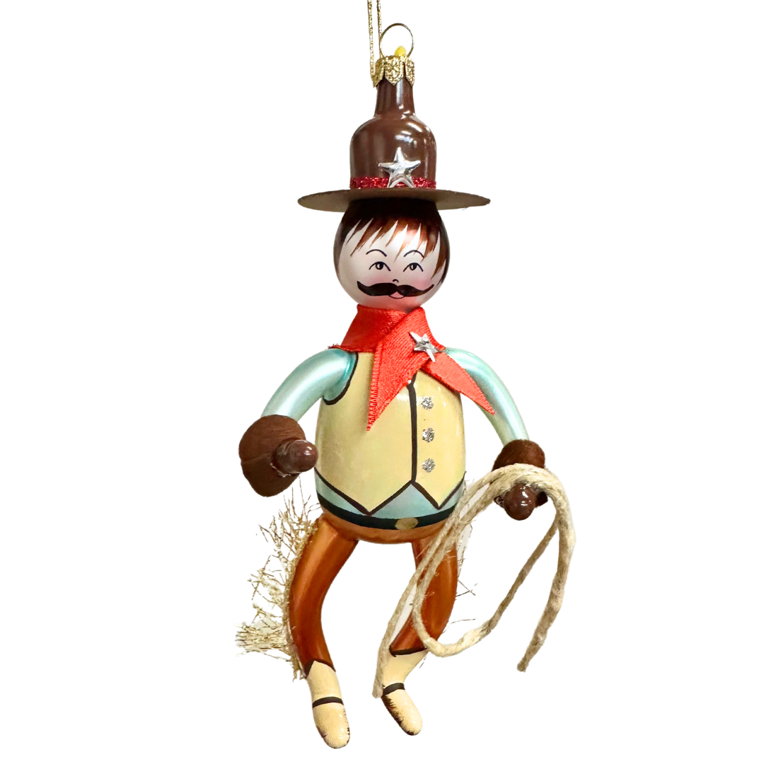 Lone Star Sheriff Italian Glass Ornament