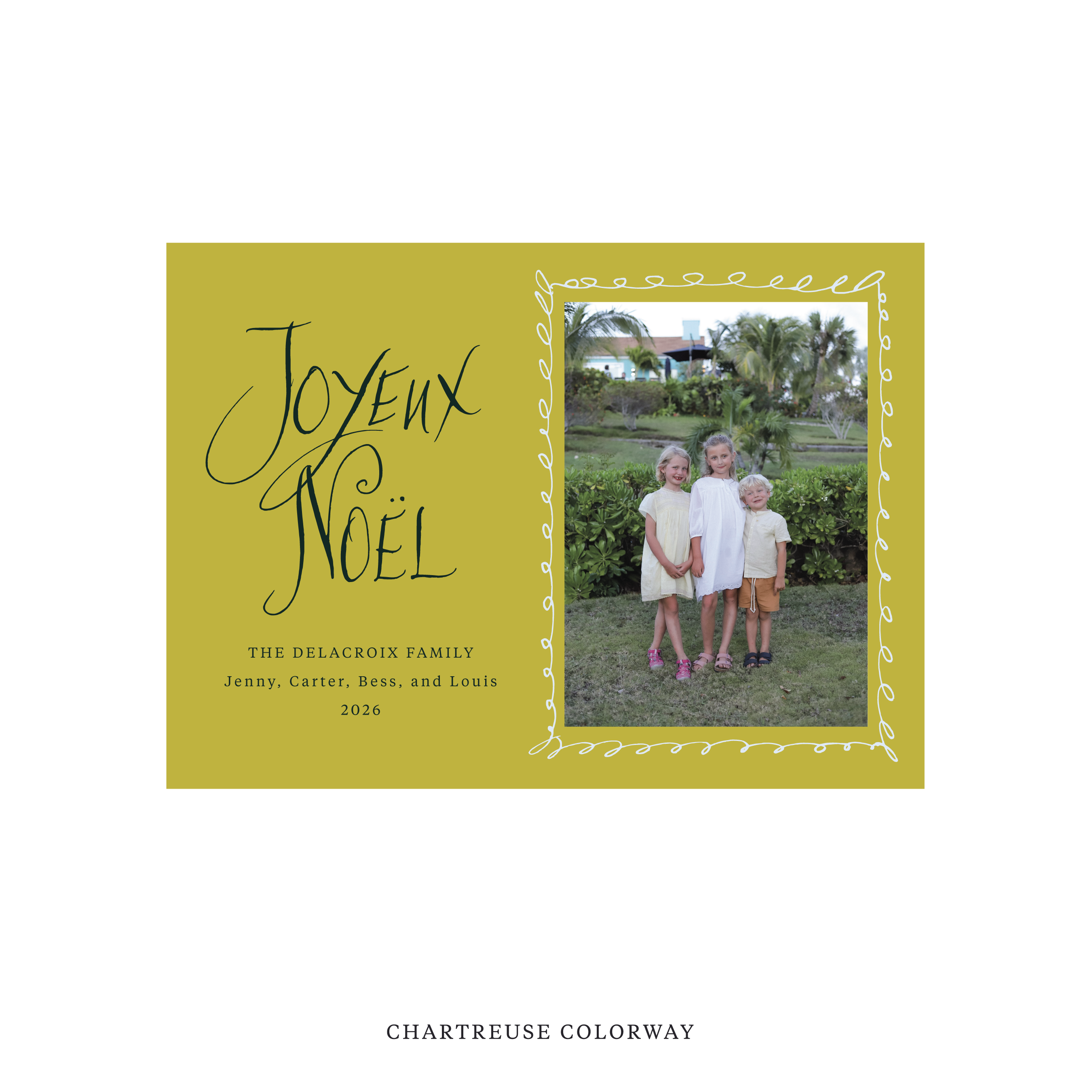 Dorsett Classic Flat Print Holiday Card, Medium