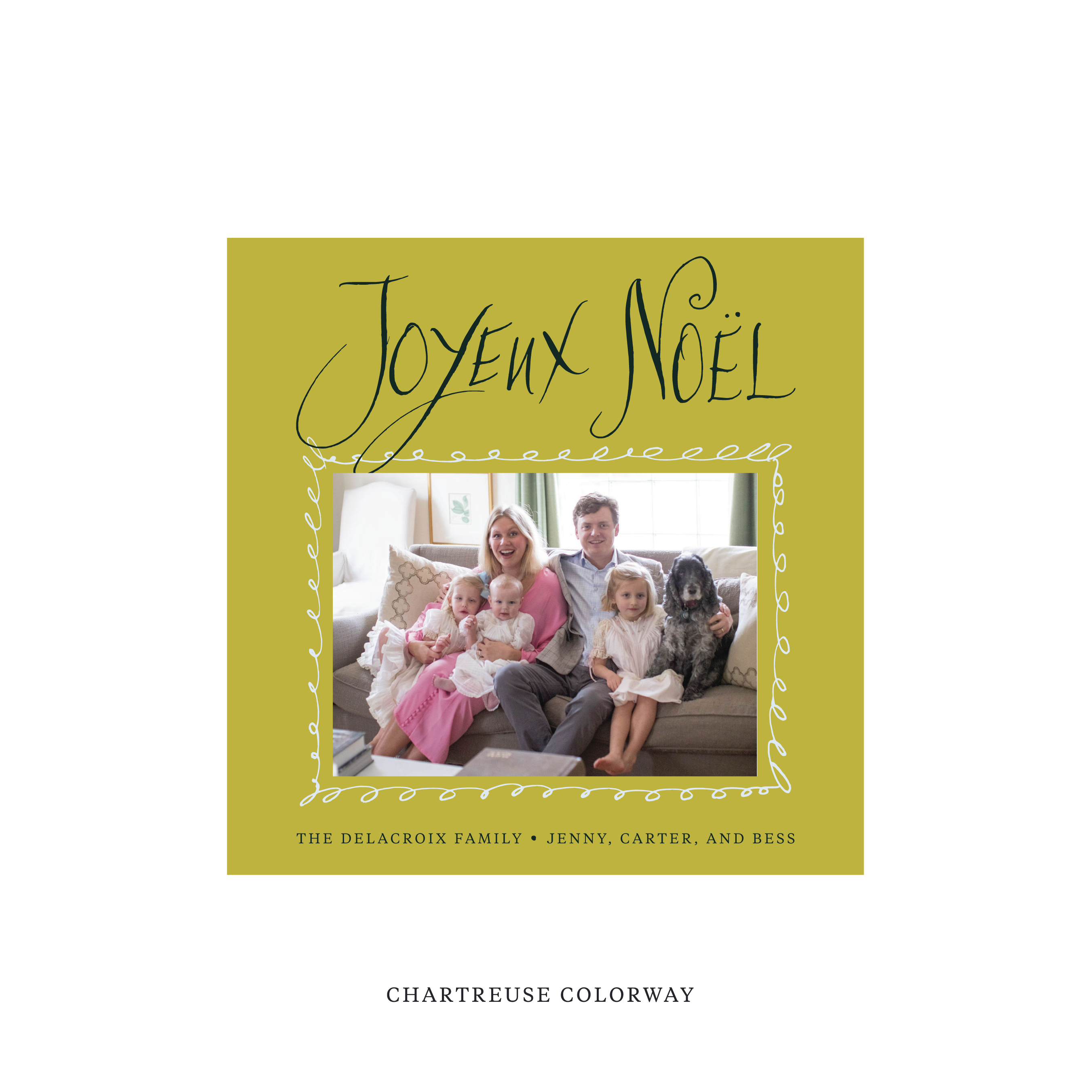 Dorsett Classic Flat Print Holiday Card, Square