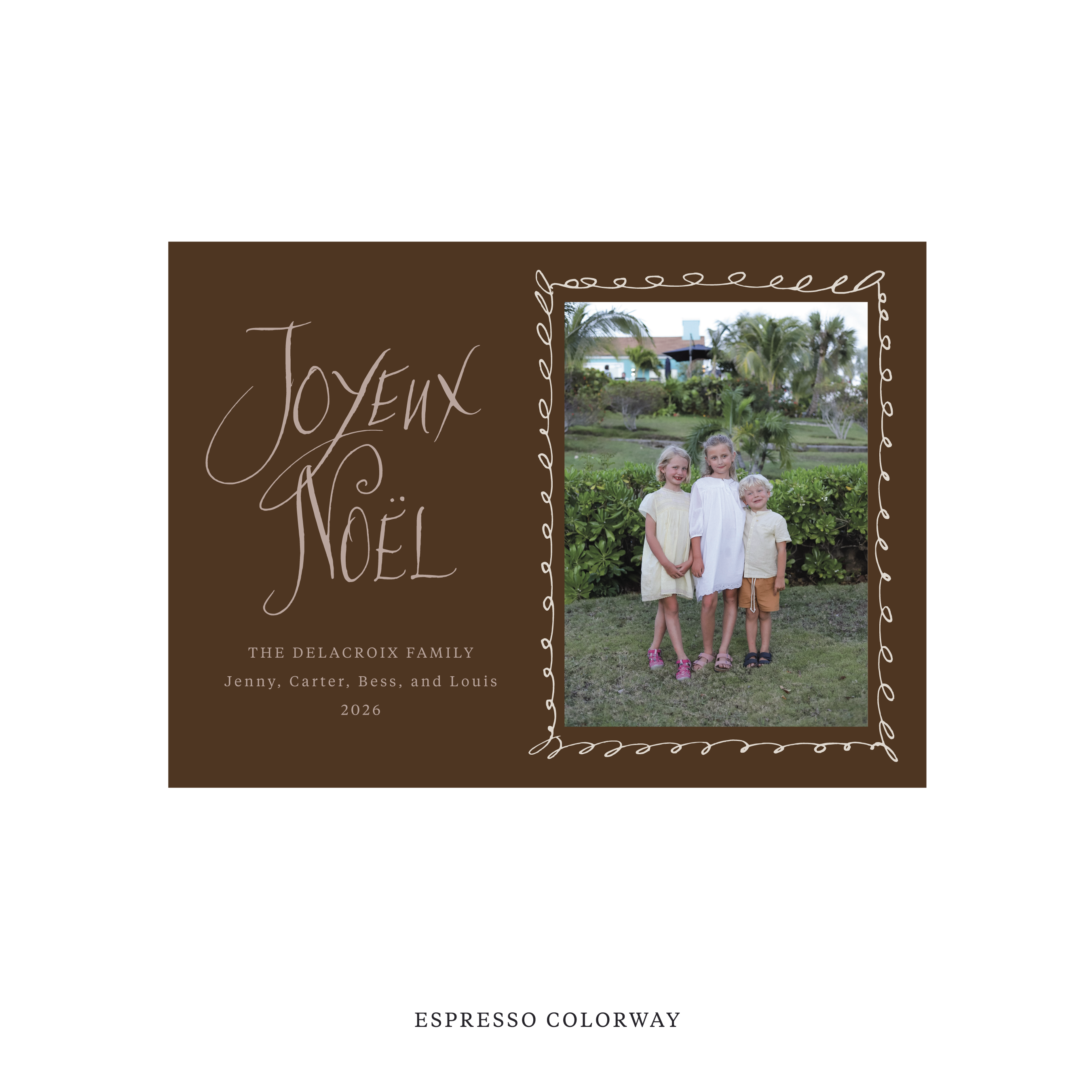 Dorsett Classic Flat Print Holiday Card, Medium