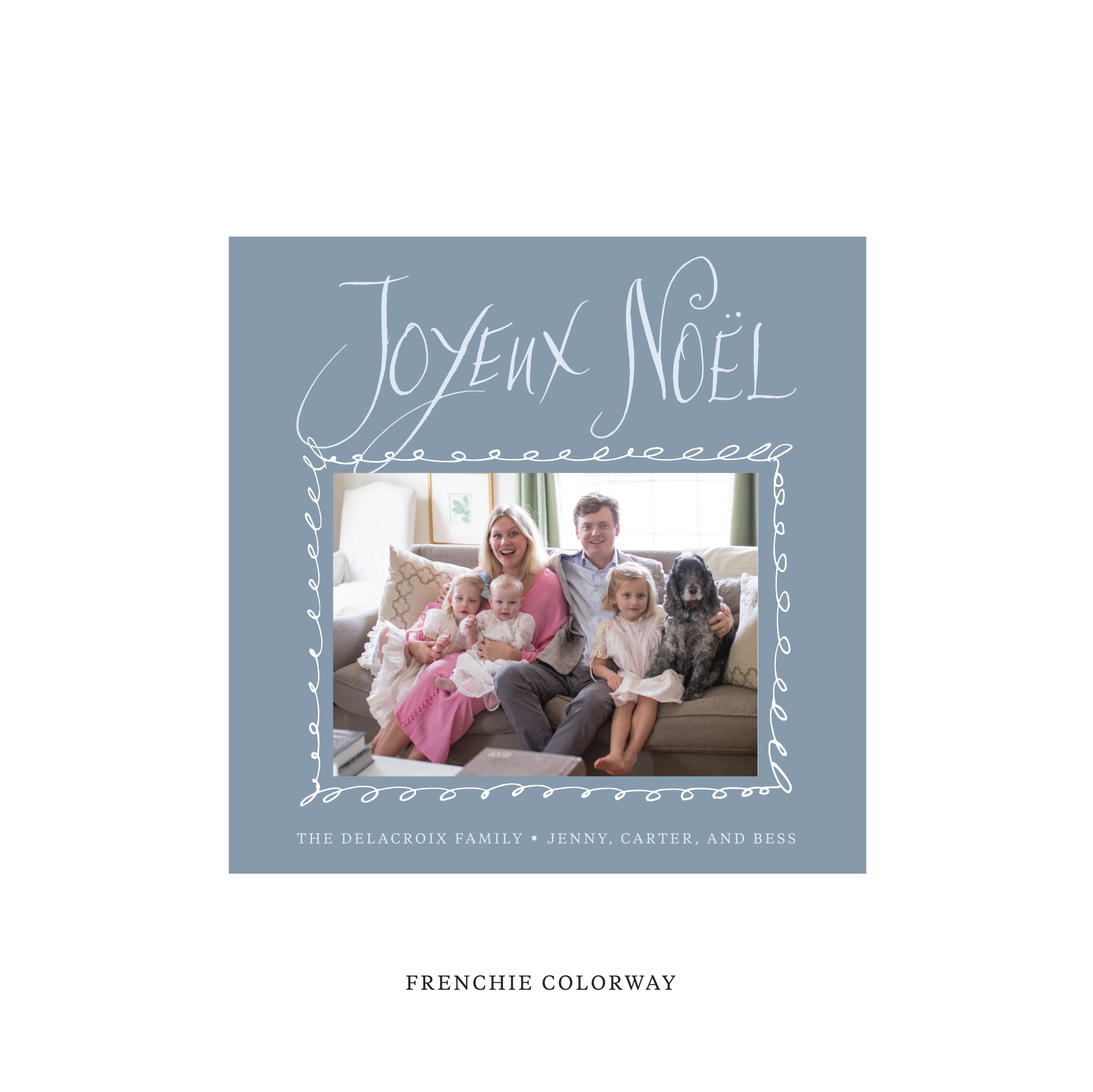Dorsett Classic Flat Print Holiday Card, Square