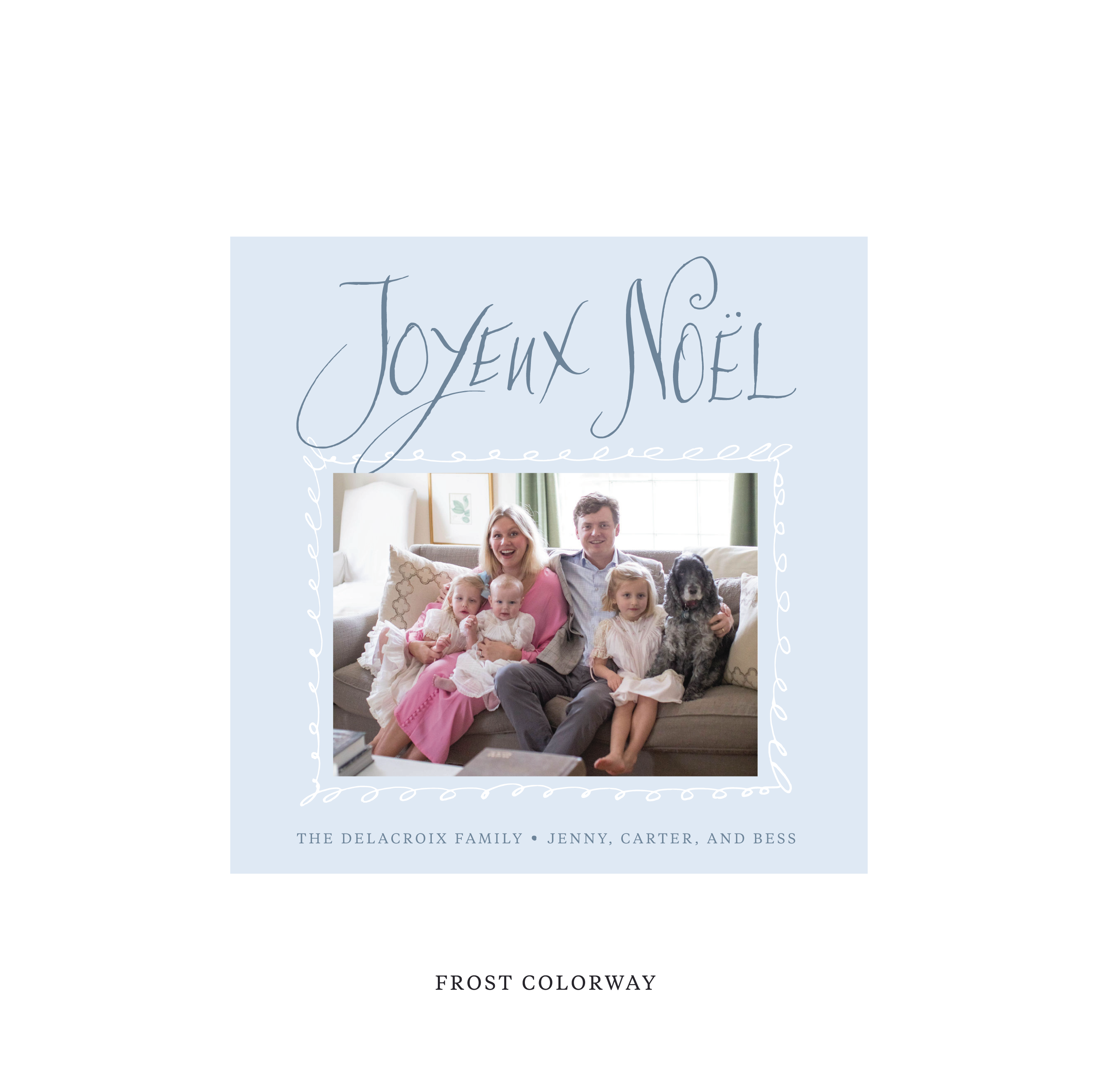 Dorsett Classic Flat Print Holiday Card, Square
