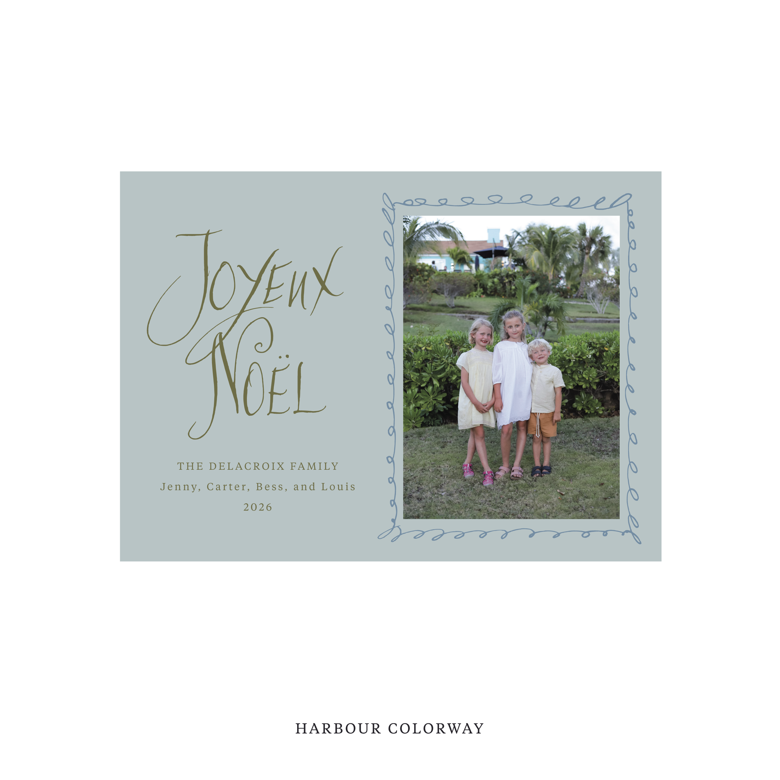 Dorsett Classic Flat Print Holiday Card, Medium