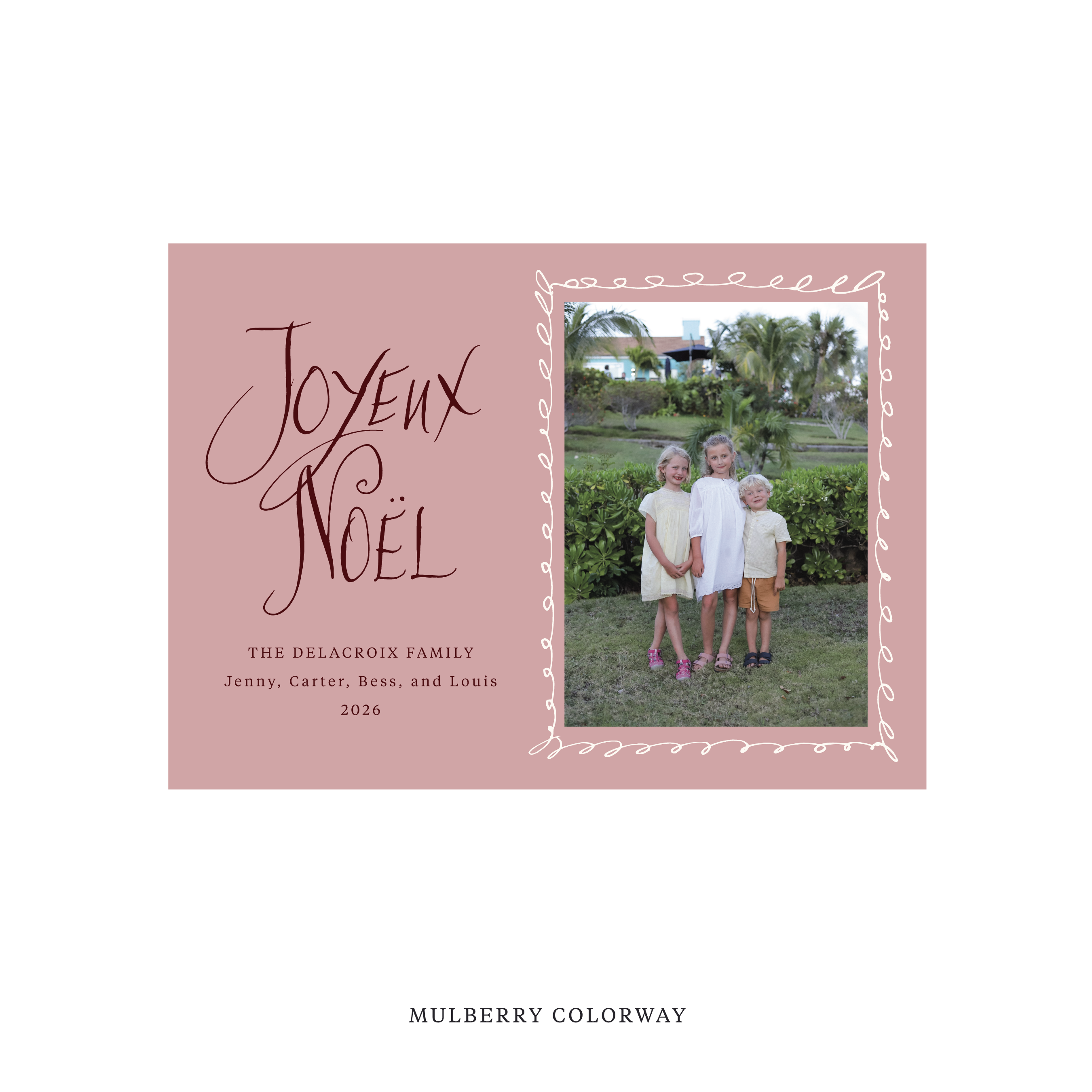 Dorsett Classic Flat Print Holiday Card, Medium