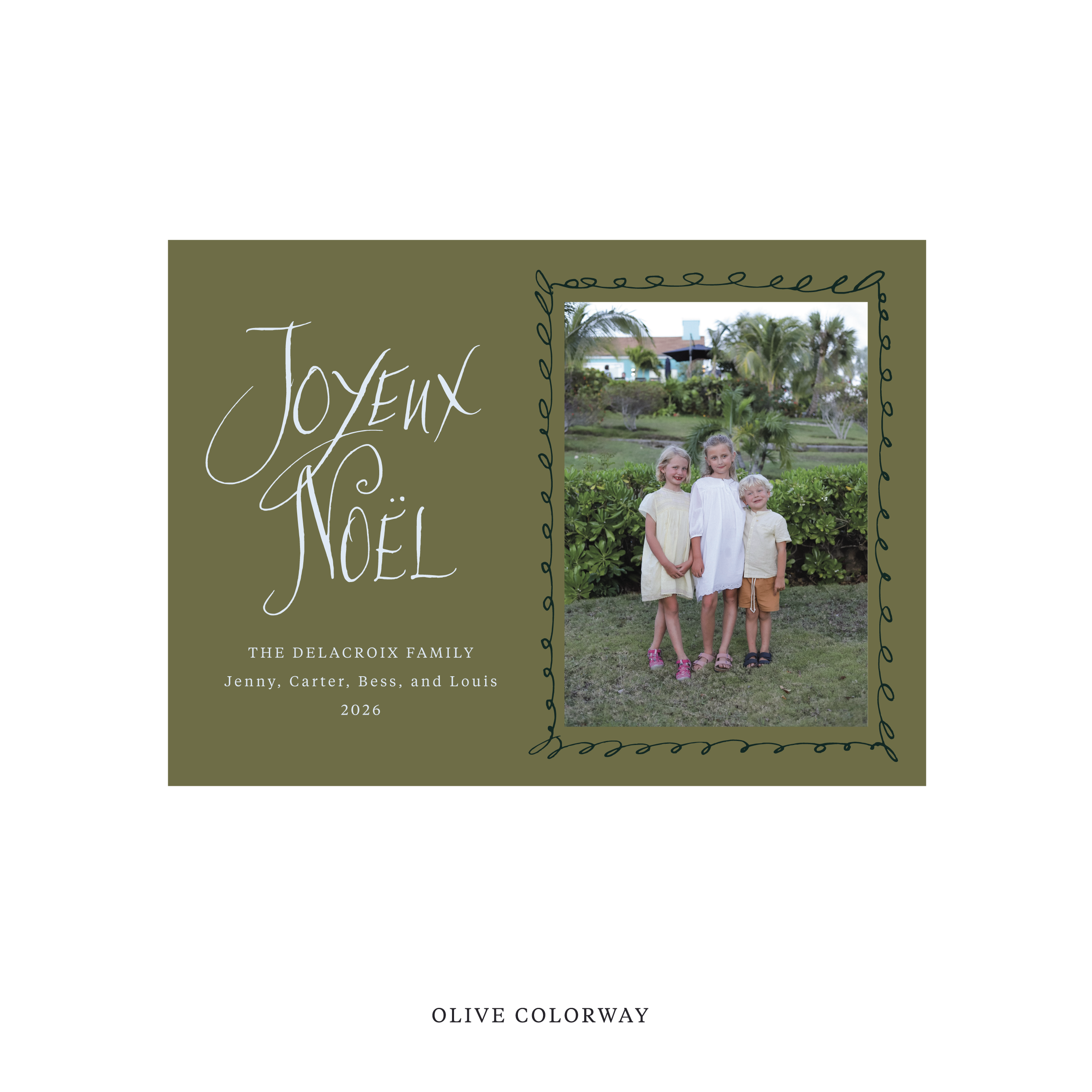 Dorsett Classic Flat Print Holiday Card, Medium