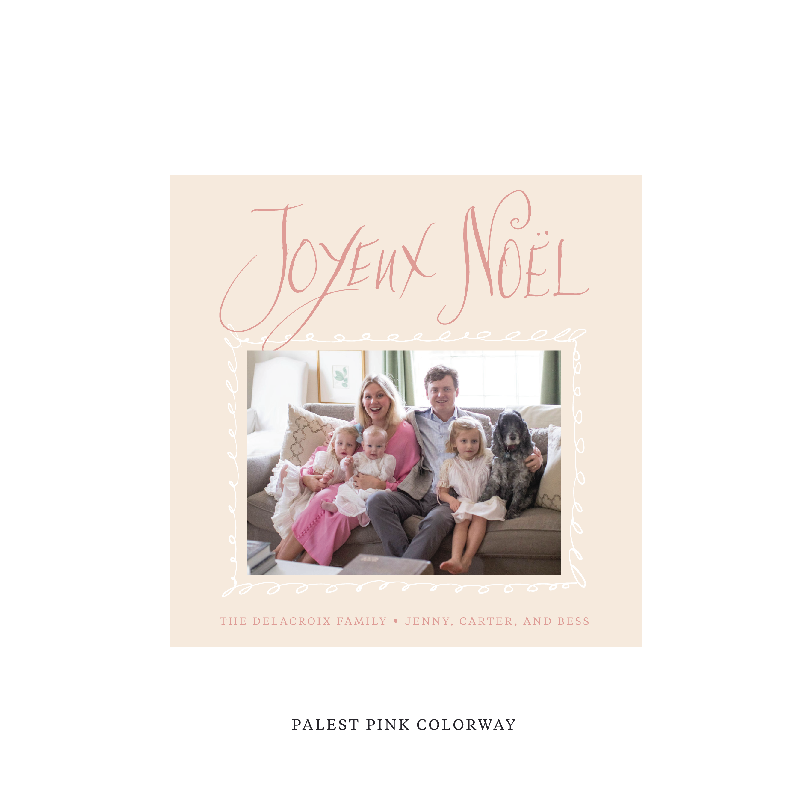 Dorsett Classic Flat Print Holiday Card, Square
