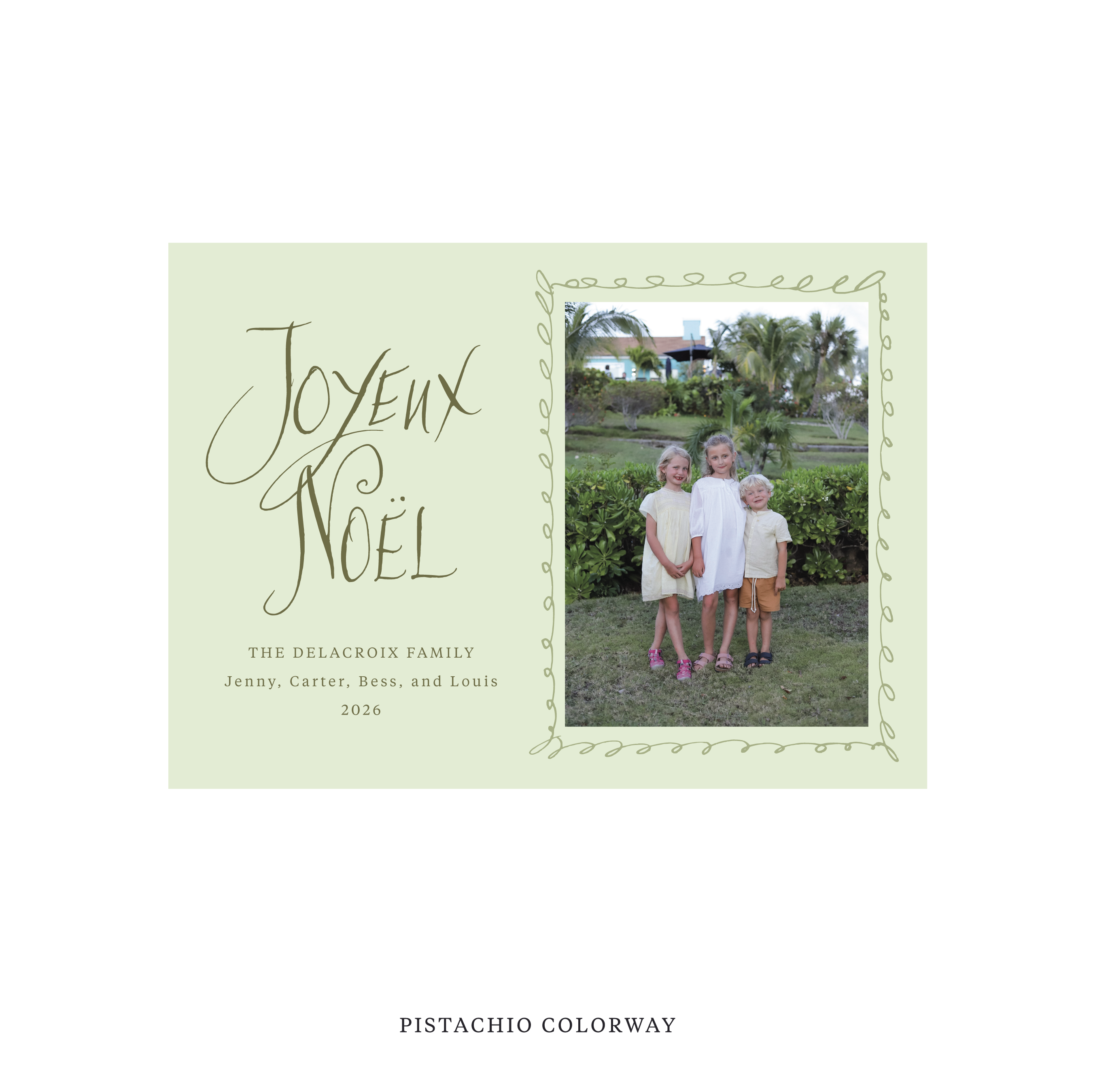 Dorsett Classic Flat Print Holiday Card, Medium