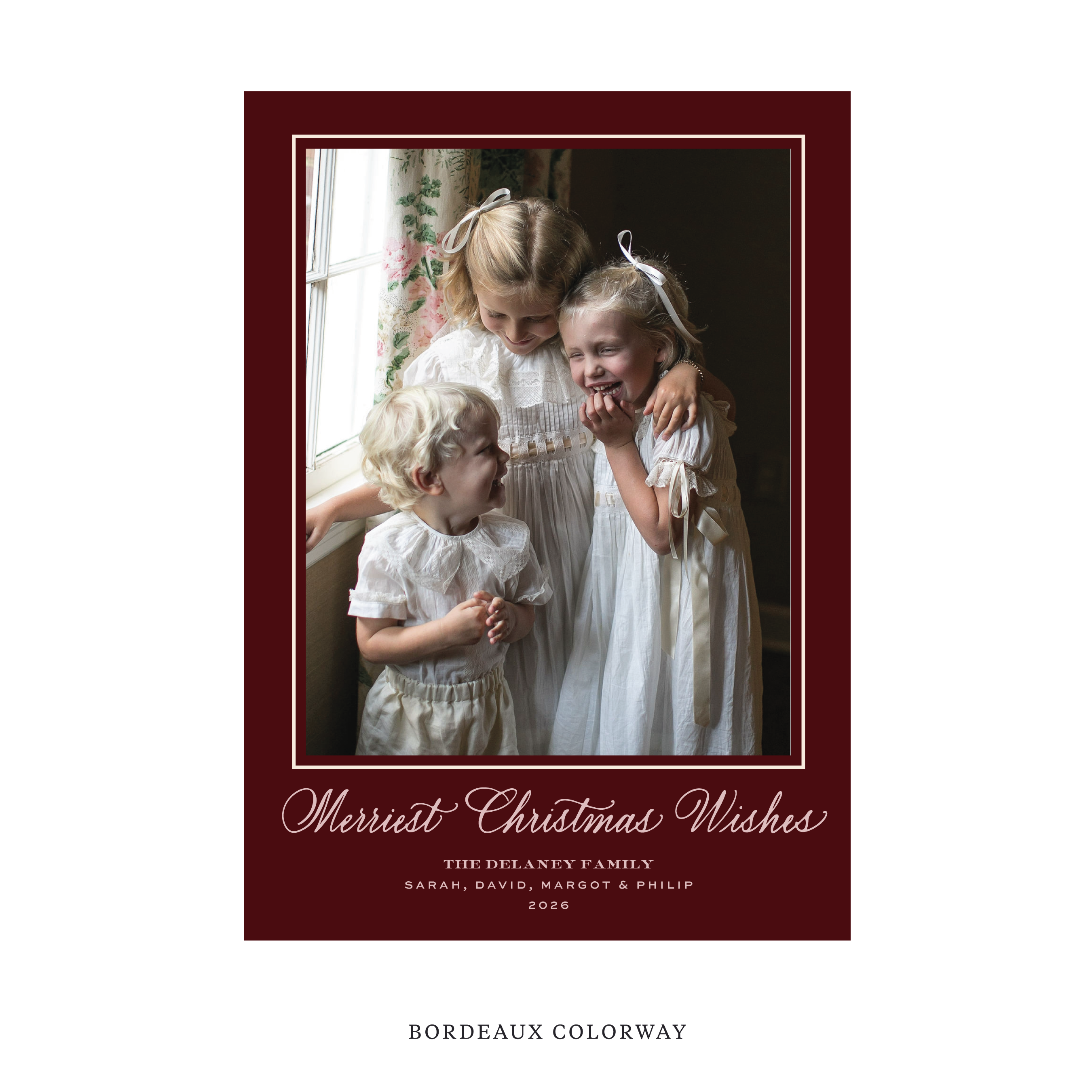 Goodwin Classic Flat Print Holiday Card, Large